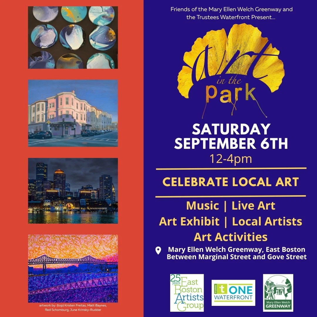 This should be a fun event! (Also located in East Boston!) I will be here, selling some of my smaller artwork.

It would be nice to see some friends and neighbors! 😊