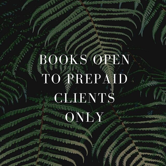 If you have PREPAID, I&rsquo;ll be in contact by tomorrow evening. (I have over 60 generous clients who have prepaid, so bear with me)
If you prepaid &amp; haven&rsquo;t heard from me by tomorrow, shoot me a text or DM. ****non prepaid clients: you a