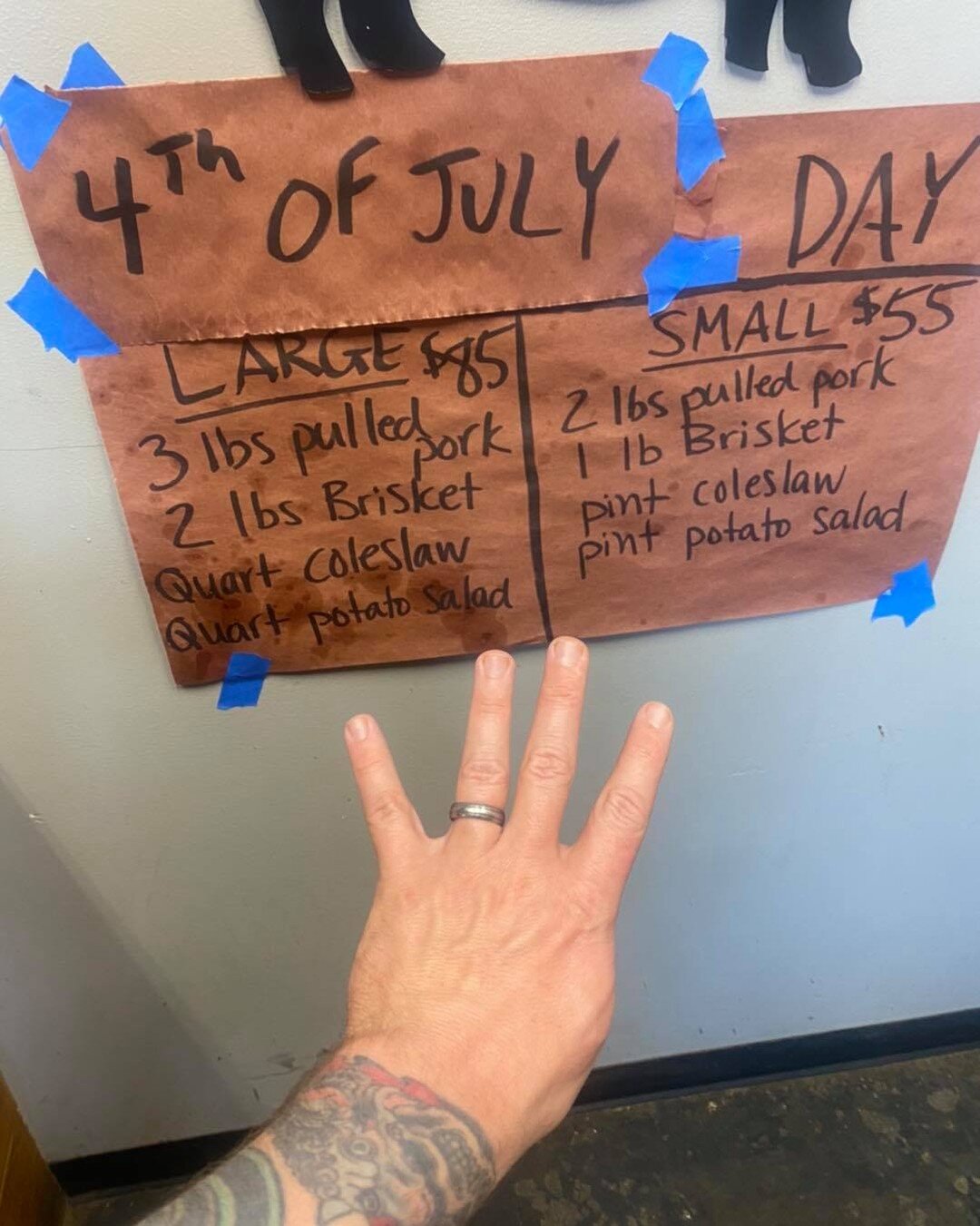 4 days left to get your 4th of July orders in.  Order at federalhillsmokehouse.com. 

Any other orders for the July 2 or 3 please call in sooner than later. We&rsquo;re filling up.