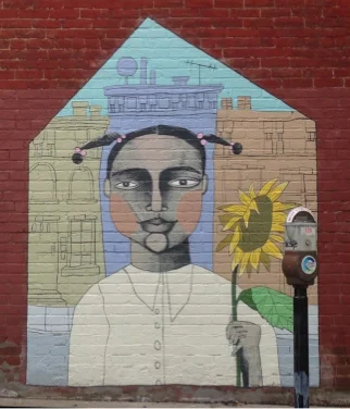 New Lines alleyway mural