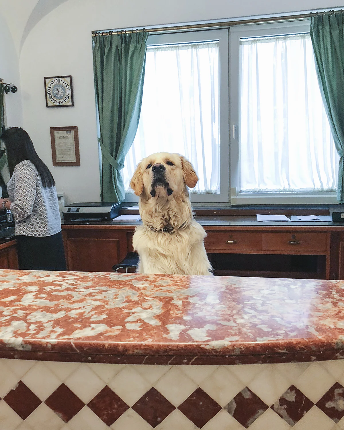 Bart, the receptionist at Hotel Mamela