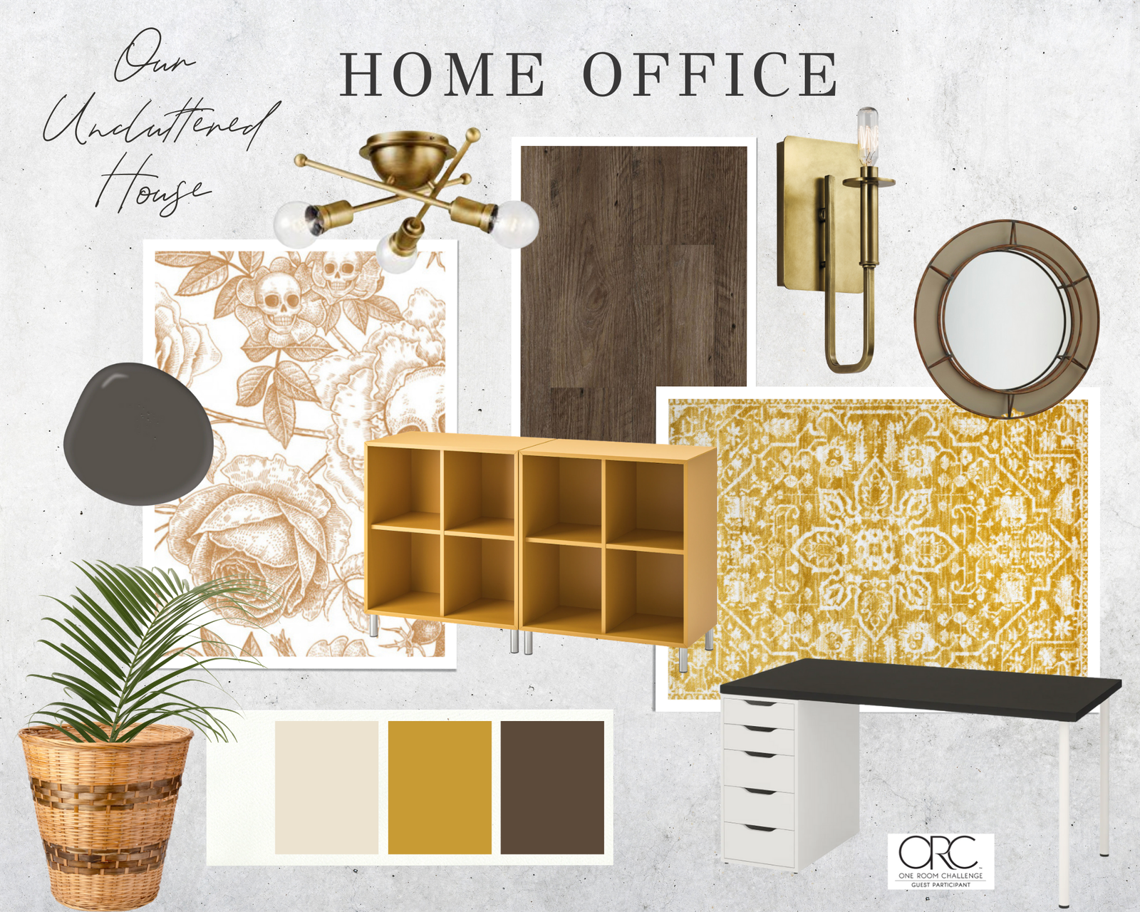 Working From Home in Style - One Room Challenge Week One