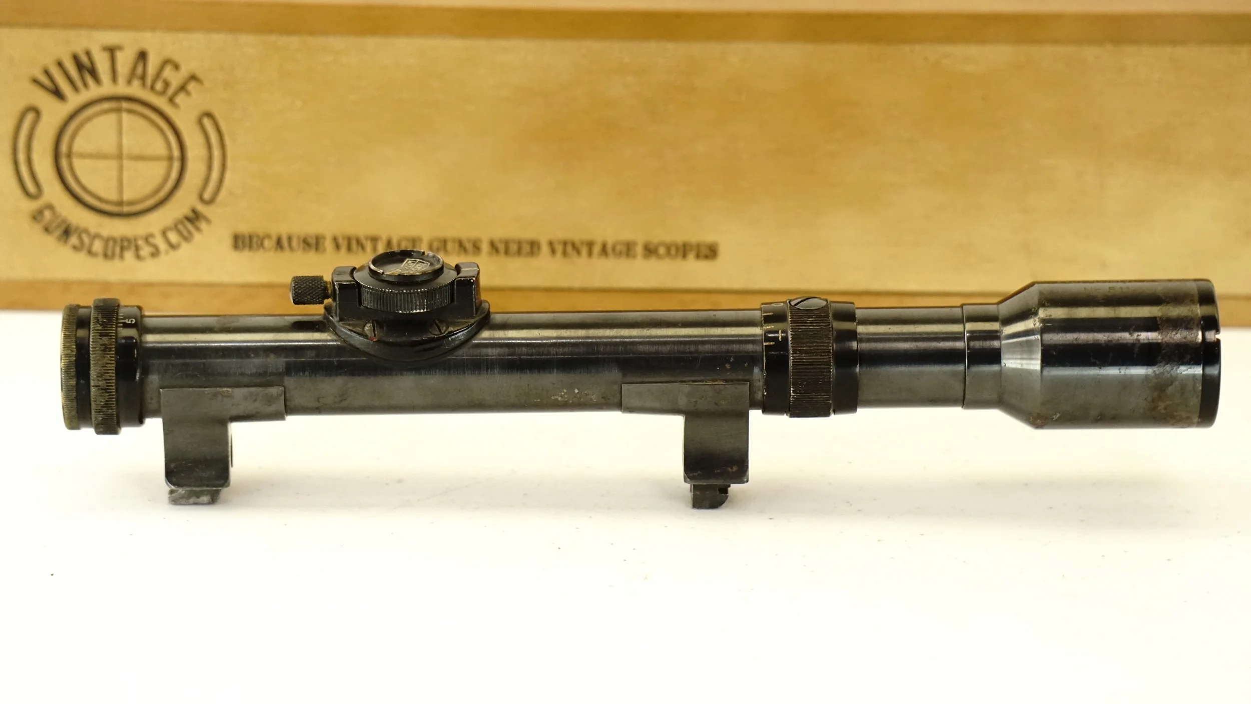 Hensoldt-Wetzlar Ziel Dialyt 2.75x. 22mm. Good with mounts, German #4 - Refurbished.