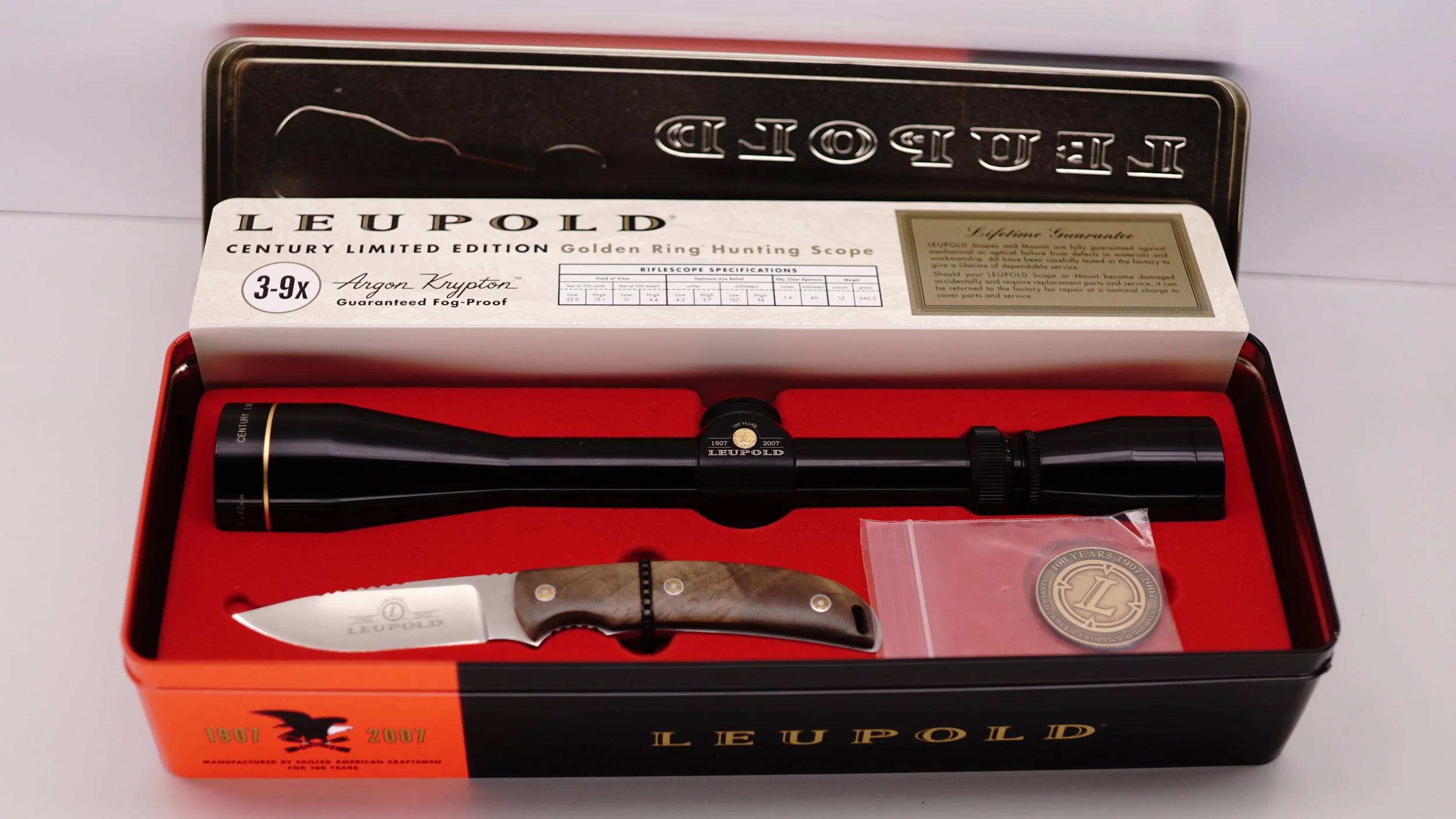 Leupold 100th Anniversary Commemorative Gold Ring. New In Box.