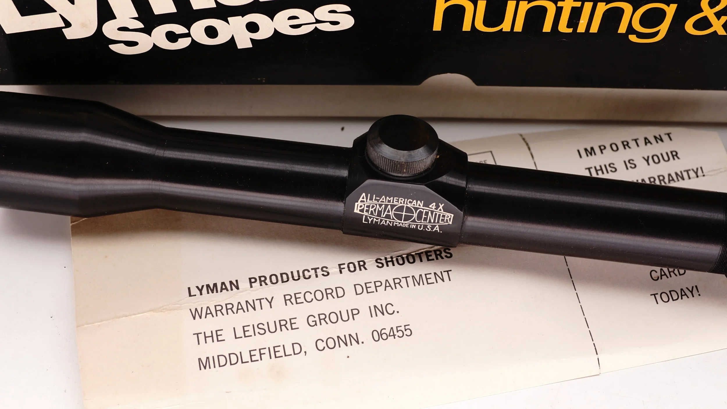 Lyman All-American 4x with Perma Center. 1". c.1962-85. New in Box, Duplex - Refurbished.
