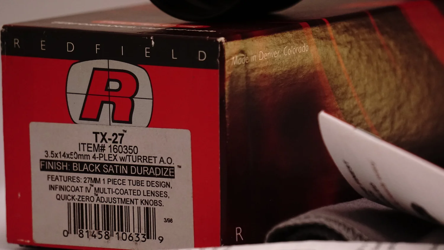 Vintage Gun Scopes — Redfield TX-27 3.5x14x50mm with AO. 27mm. c