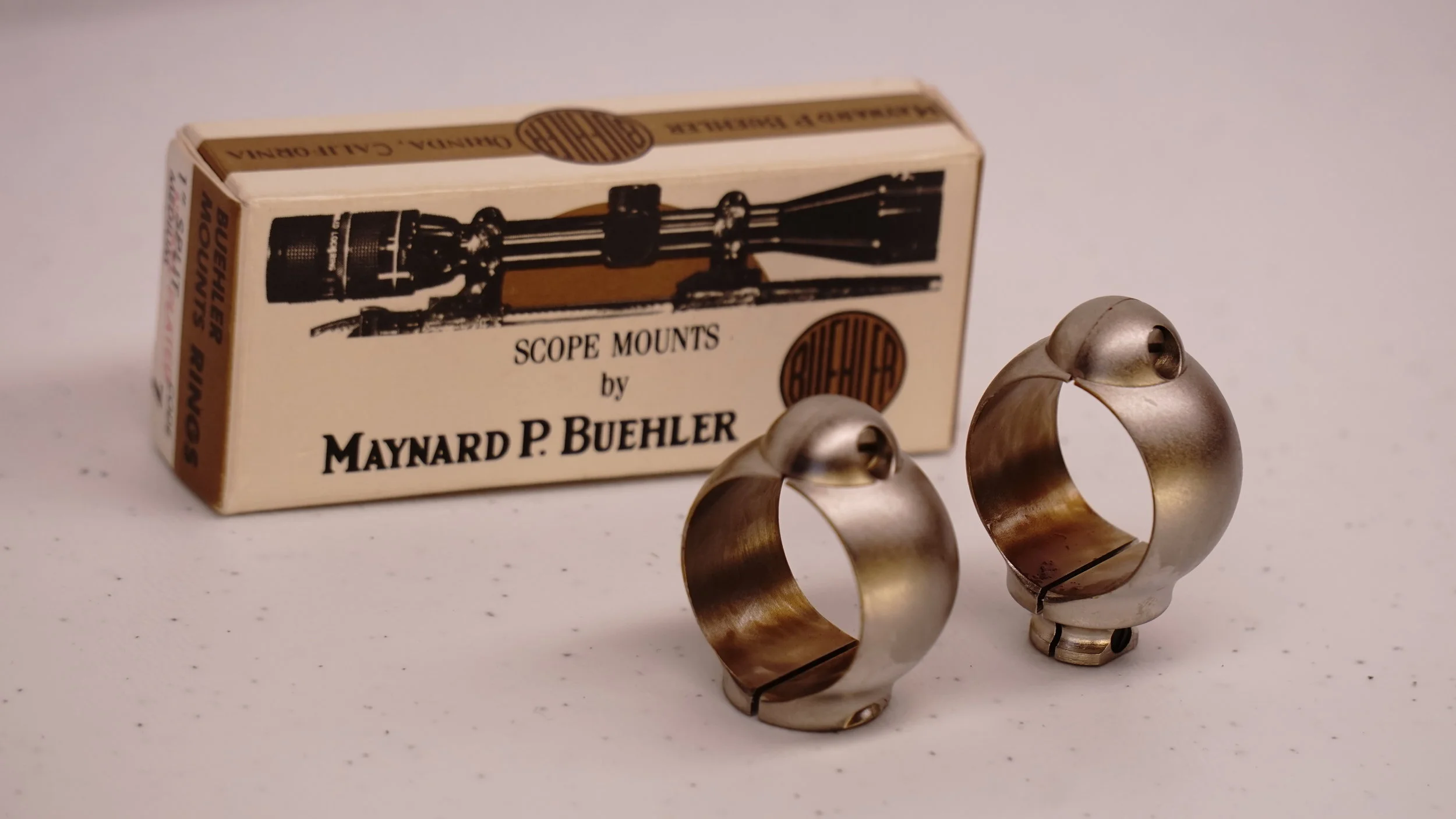Buehler Rings Nickel Plated.  Multiple heights, 1".