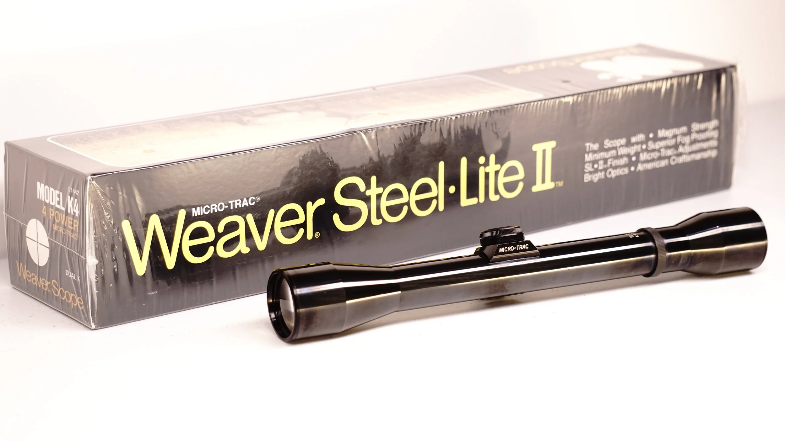 Weaver Steel Lite II K4-1. 1". c.1978-84. New in Box, Duplex - Refurbished.