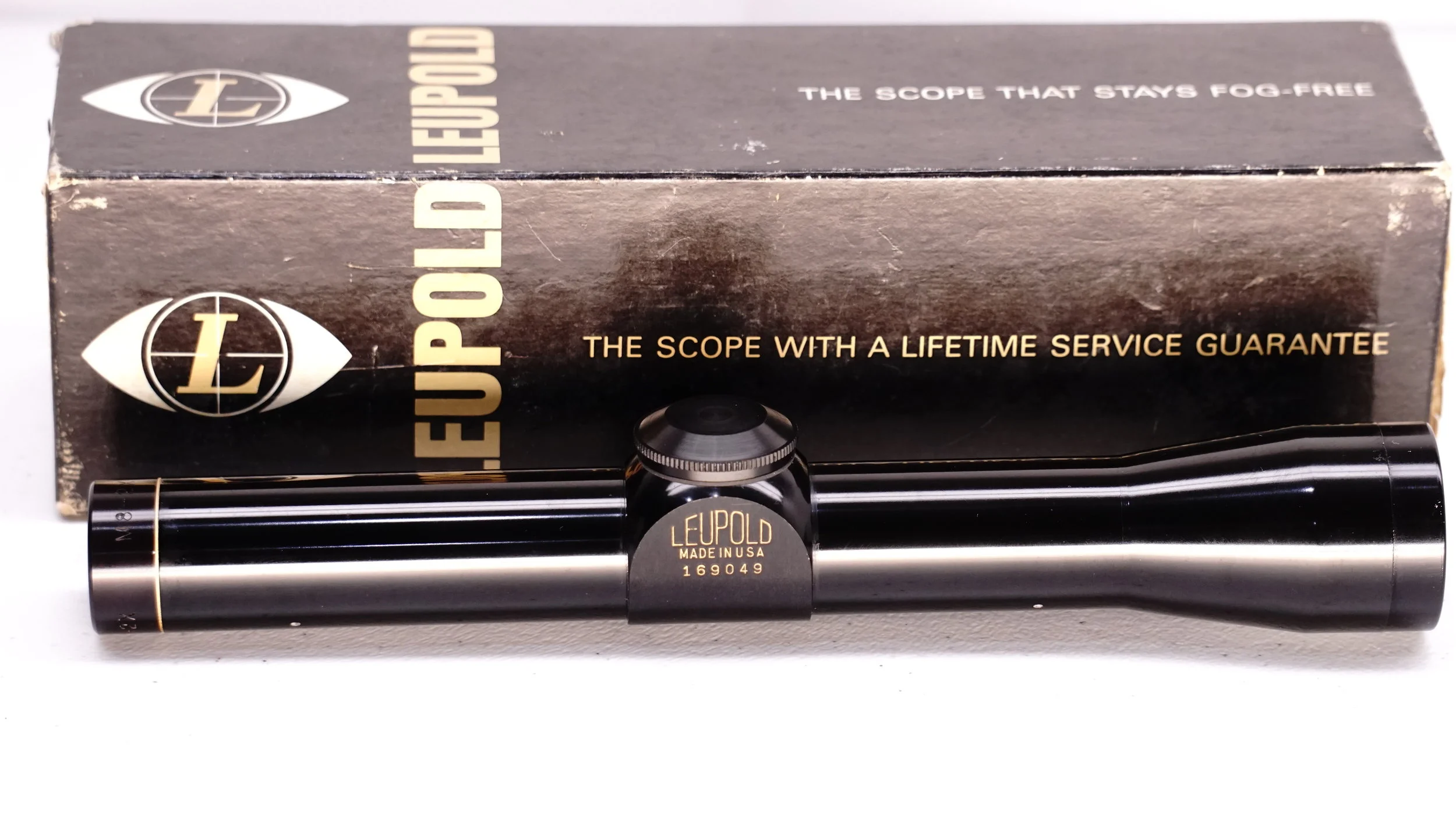 Leupold M8-2X IER. 1". c.1965-68. Mint in Box, Crosshair - Refurbished.