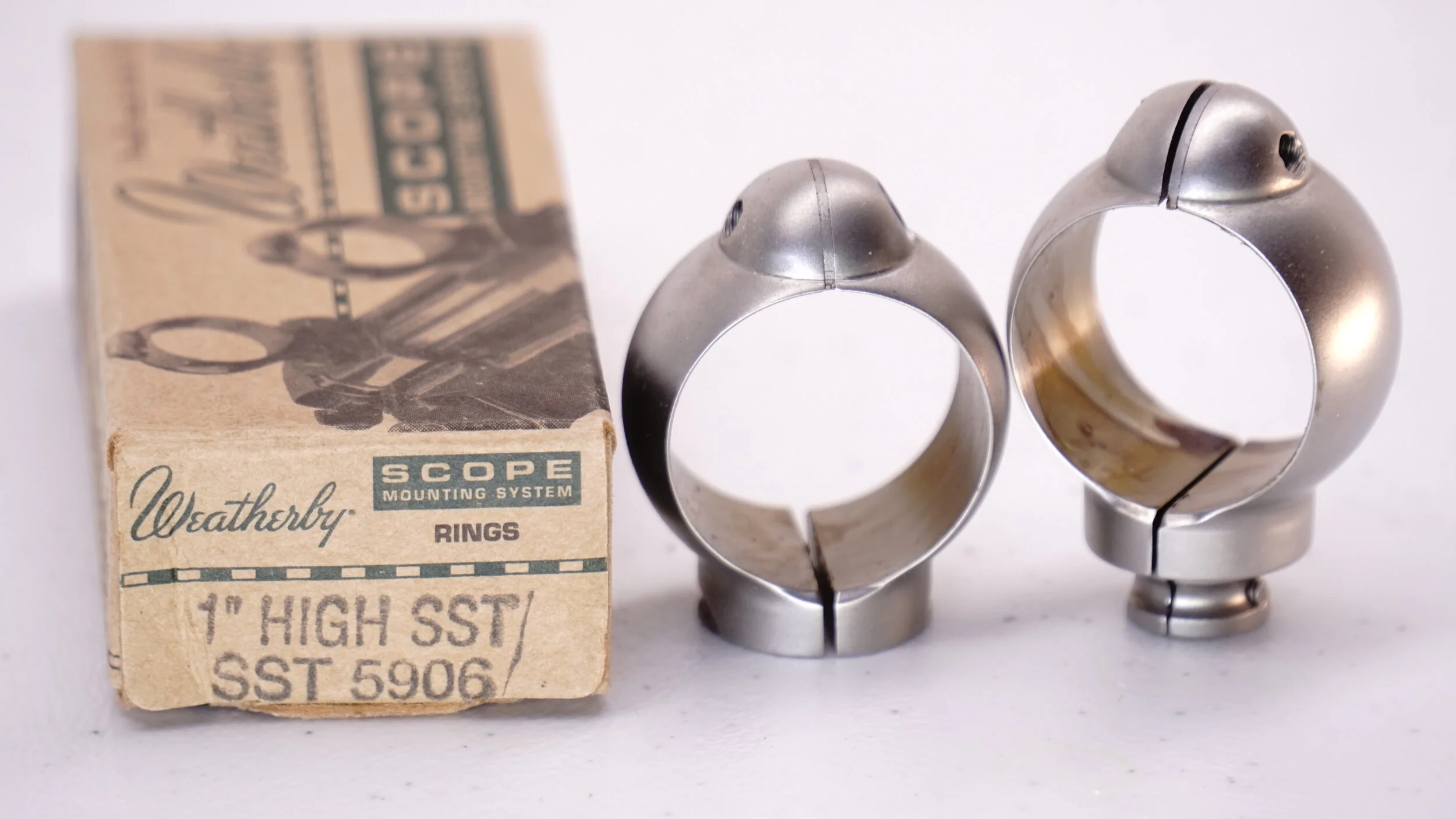Weatherby by Buehler Brushed Stainless Steel split ring set.