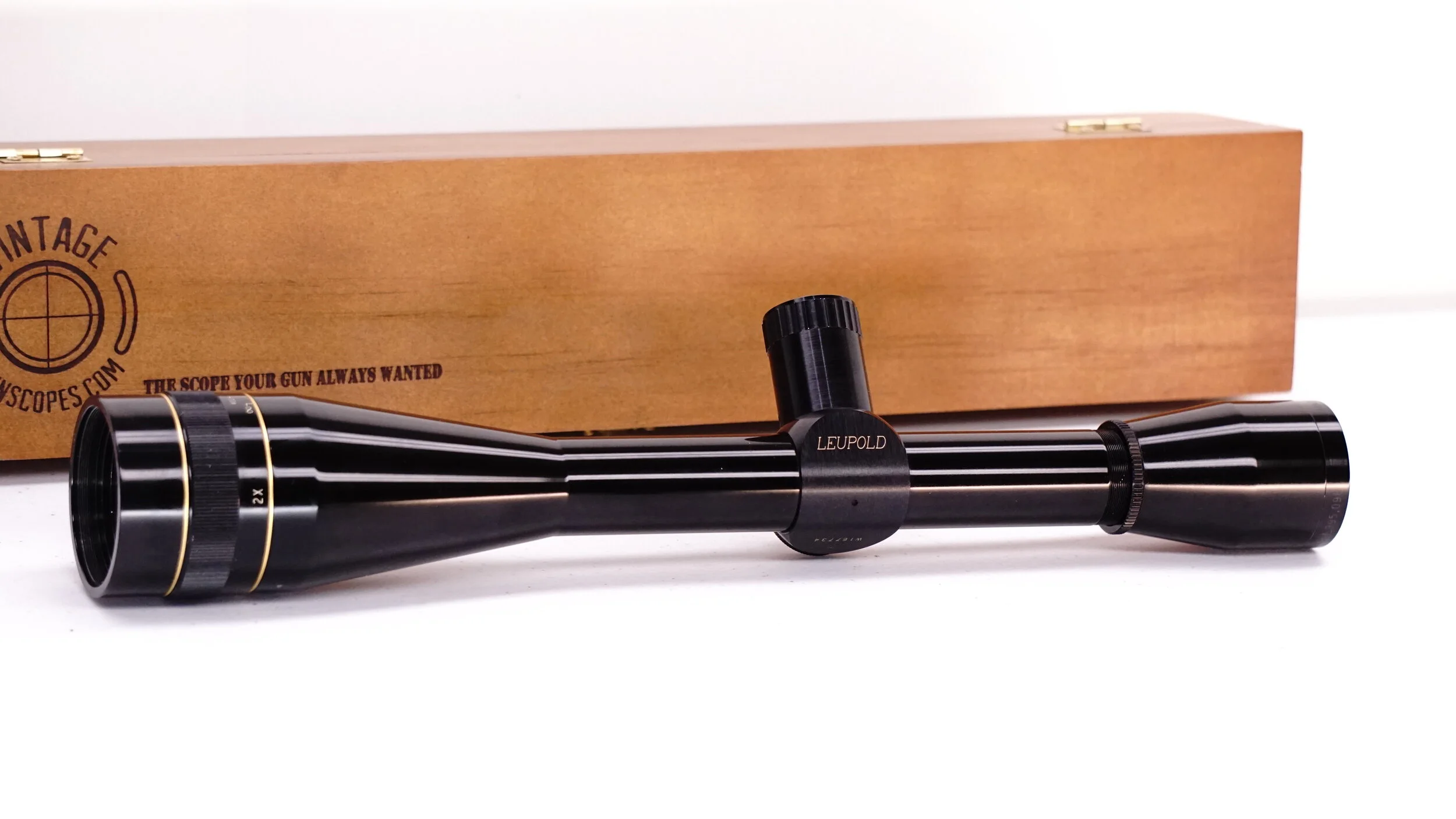 Leupold M8-12x with AO, Custom Turret. 1". c.1975-85+. Near Mint, Custom Reticle  - Refurbished.