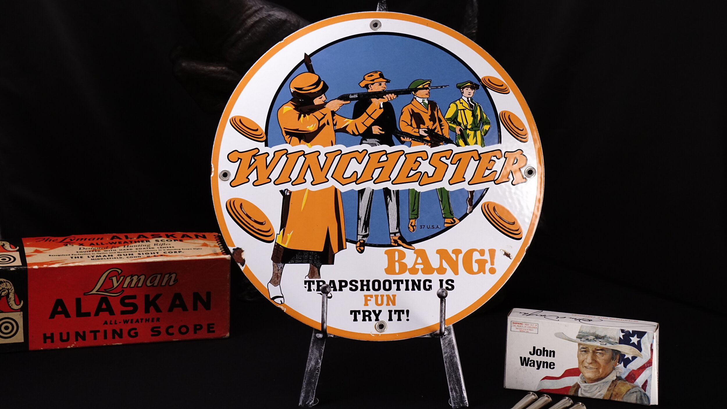 Vintage Porcelain Winchester Trapshooting Sign
