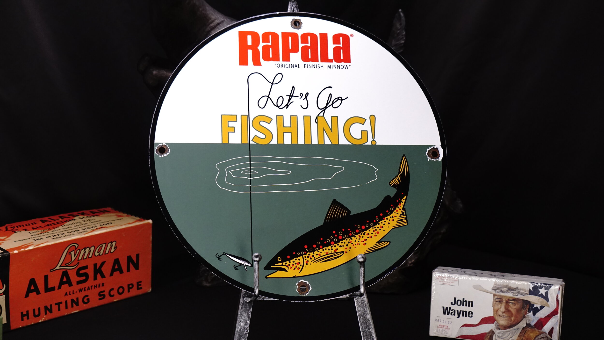 Vintage Porcelain Rapala Sign