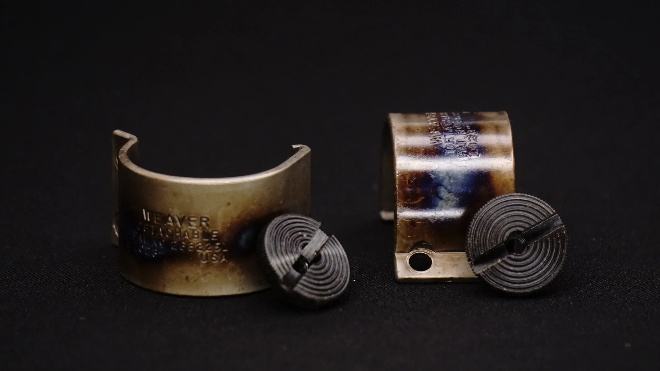 VGS Restored Weaver Color Case Hardened Detachable Top Mount Ring Bling Kit., Roll Stamped. 3/4", 7/8", 1", &amp; 26mm.