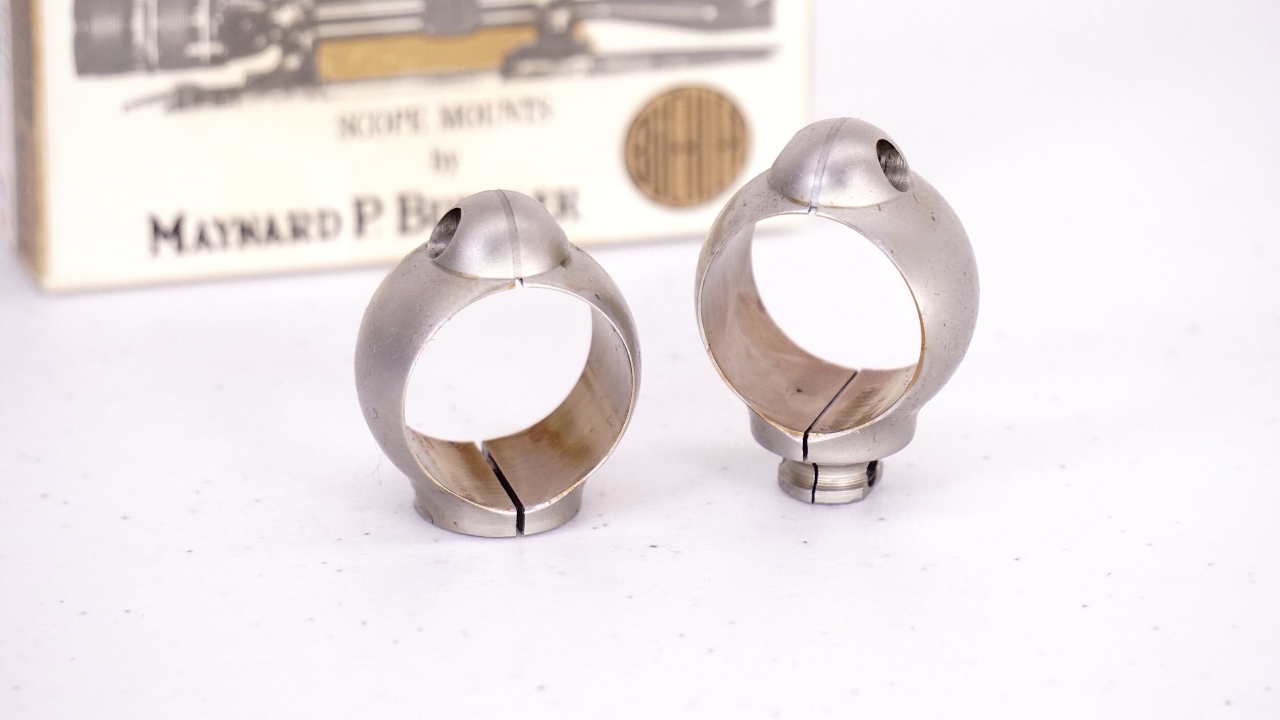 Buehler Brushed Stainless Steel Split Ring Set. New Old Stock, Code 7x.