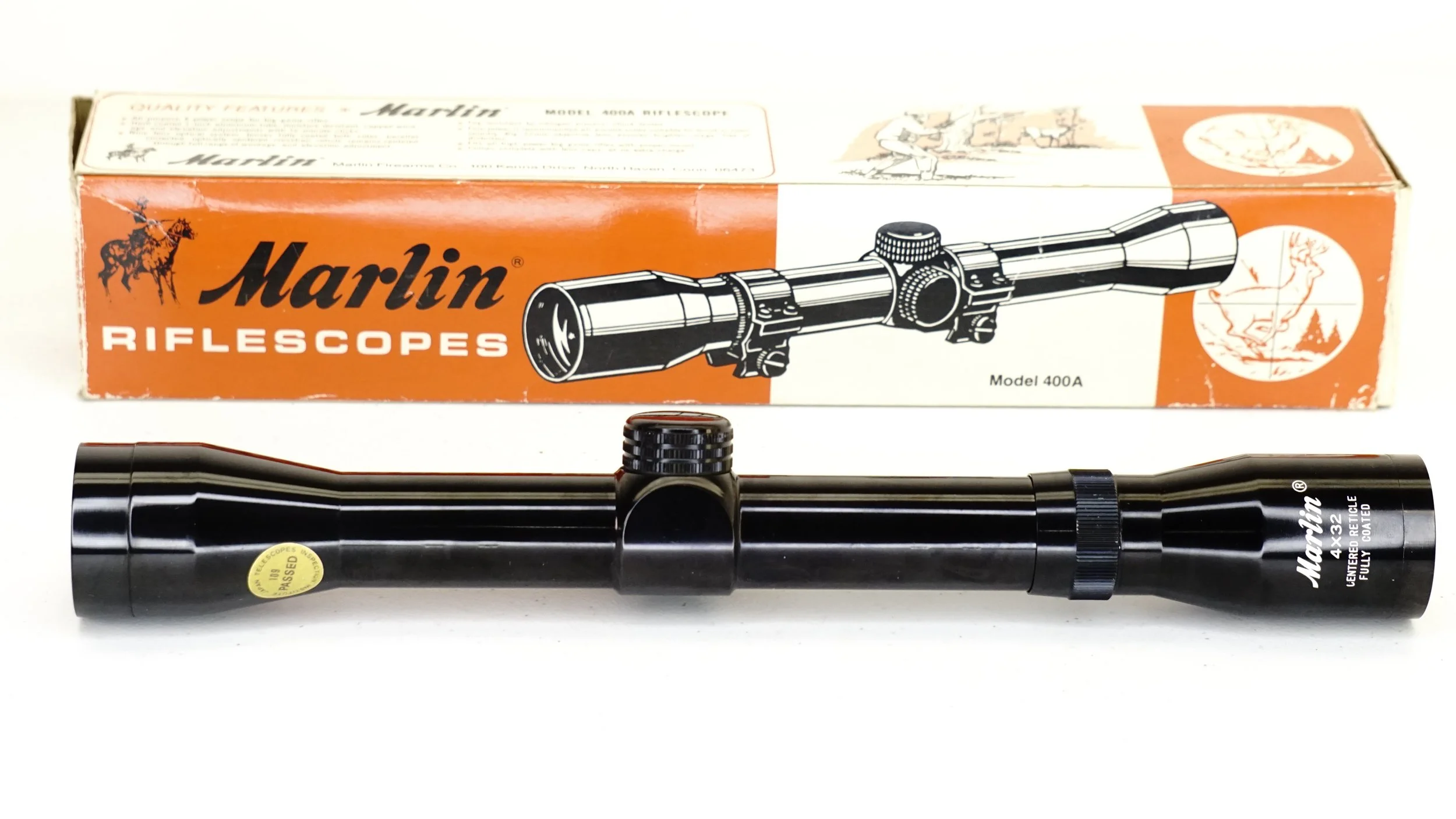 Marlin Model 400A 4x32mm. 1". c.1977-78. Excellent in Box, Crosshair - Refurbished.