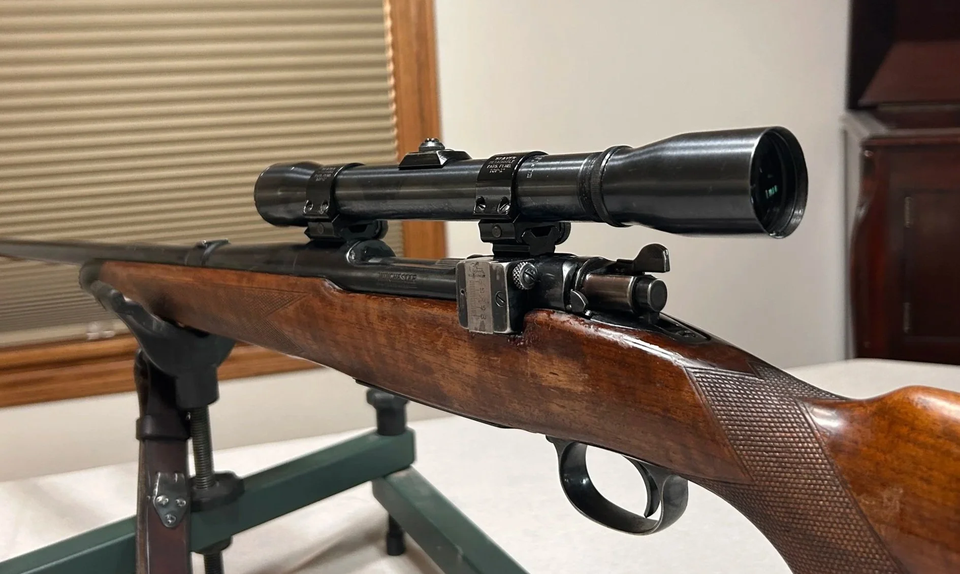 1946 Winchester 70 Supergrade with Re-Glassed Weaver K4 Exposed Adjustment