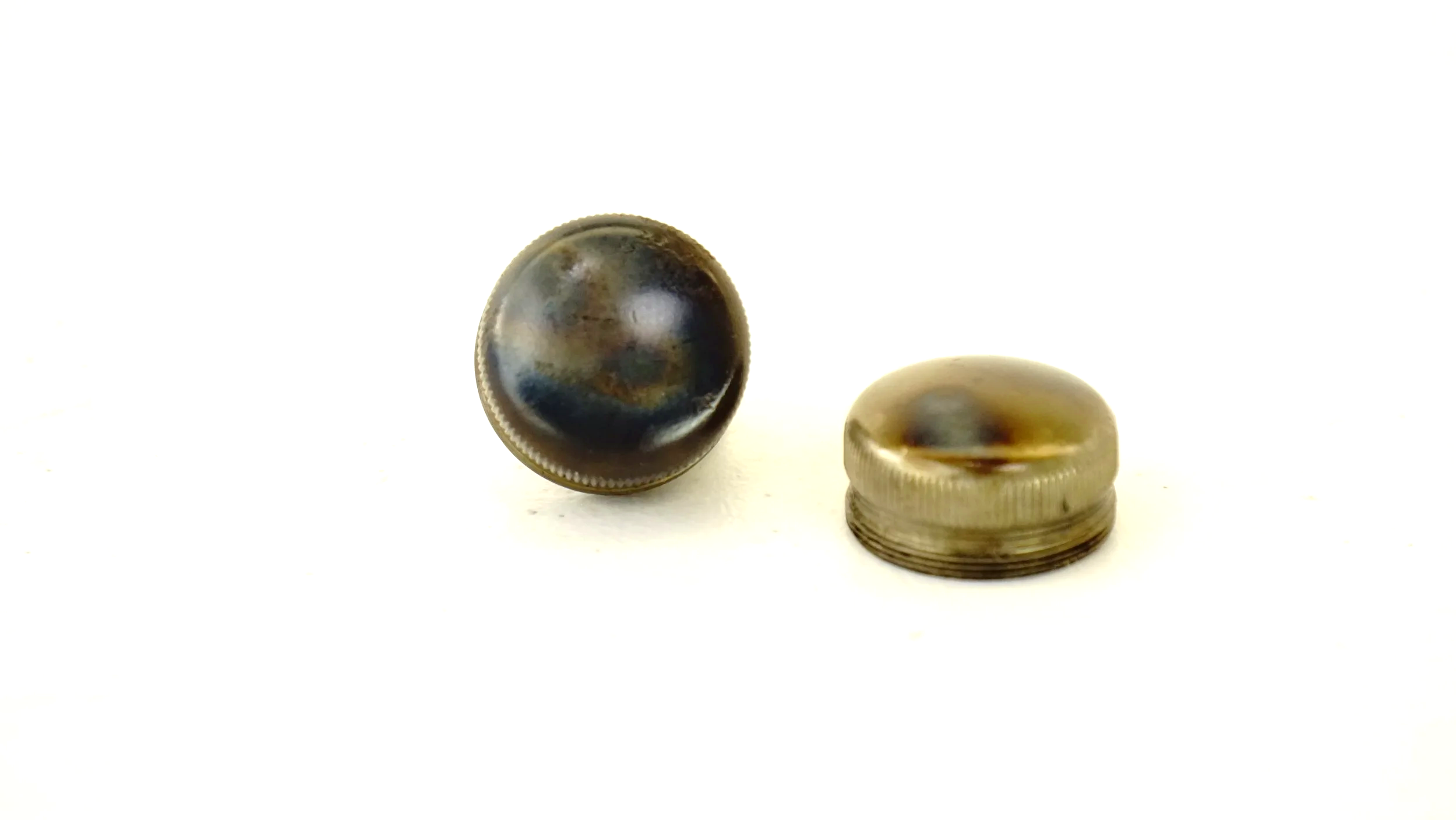 1 Pair Weaver First Gen K Series Turret Cap. External Thread Round Top. Color Case Hardened.
