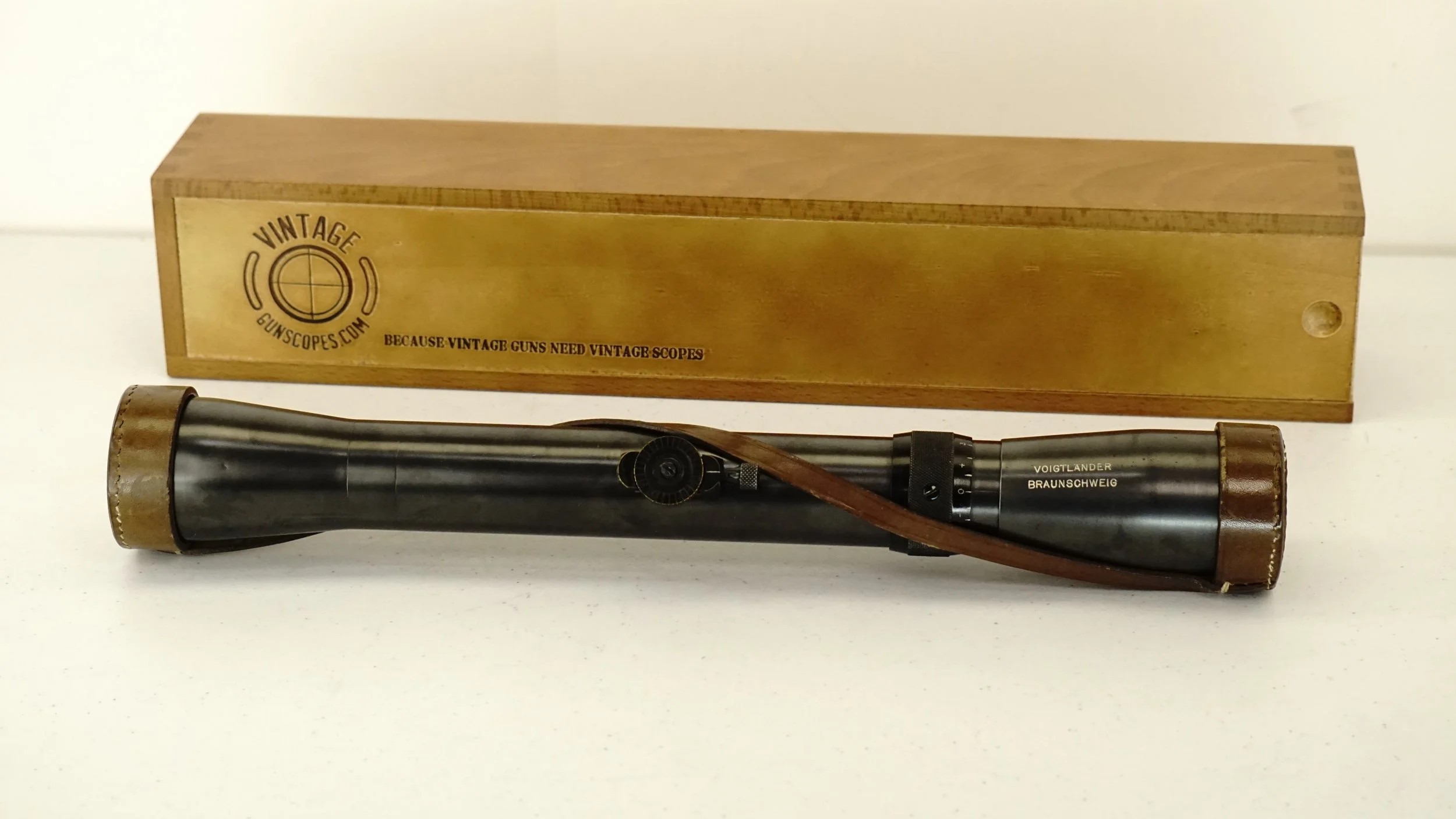 Voigtlander Braunschweig Skopar H 8x. c1920's-30's. 35mm Tube. Crosshair, Excellent -Refurbished