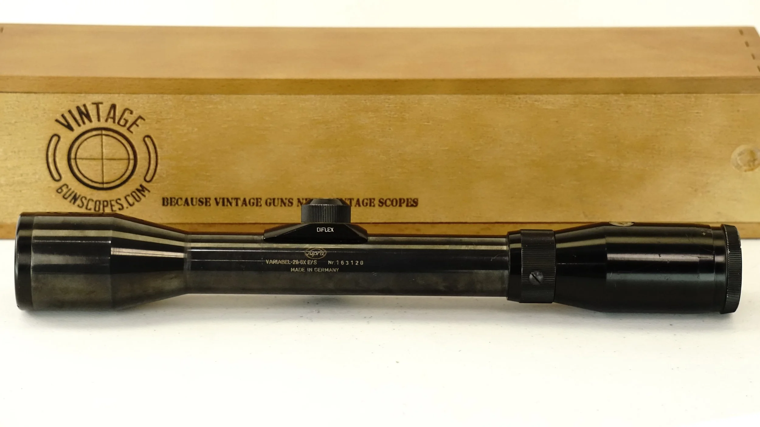 B. Nickel Supra E/S 2.5x-6x. 26mm. c.mid-1960s. Excellent, Crosshair - Refurbished.