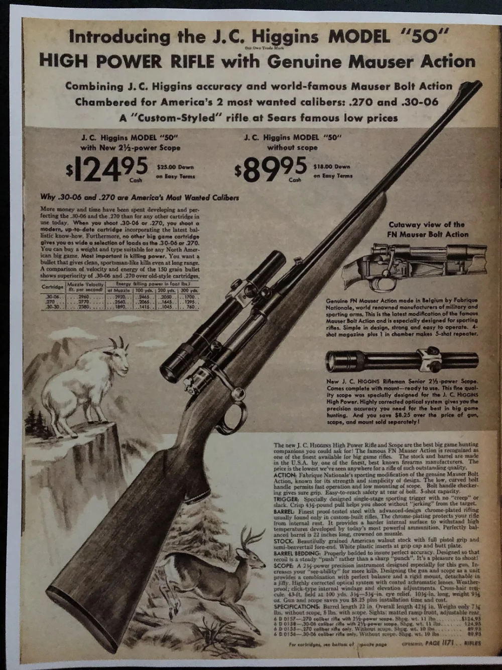 Vintage Gun Scopes — J.C. Higgins Model 50 with J.C. Higgins Senior
