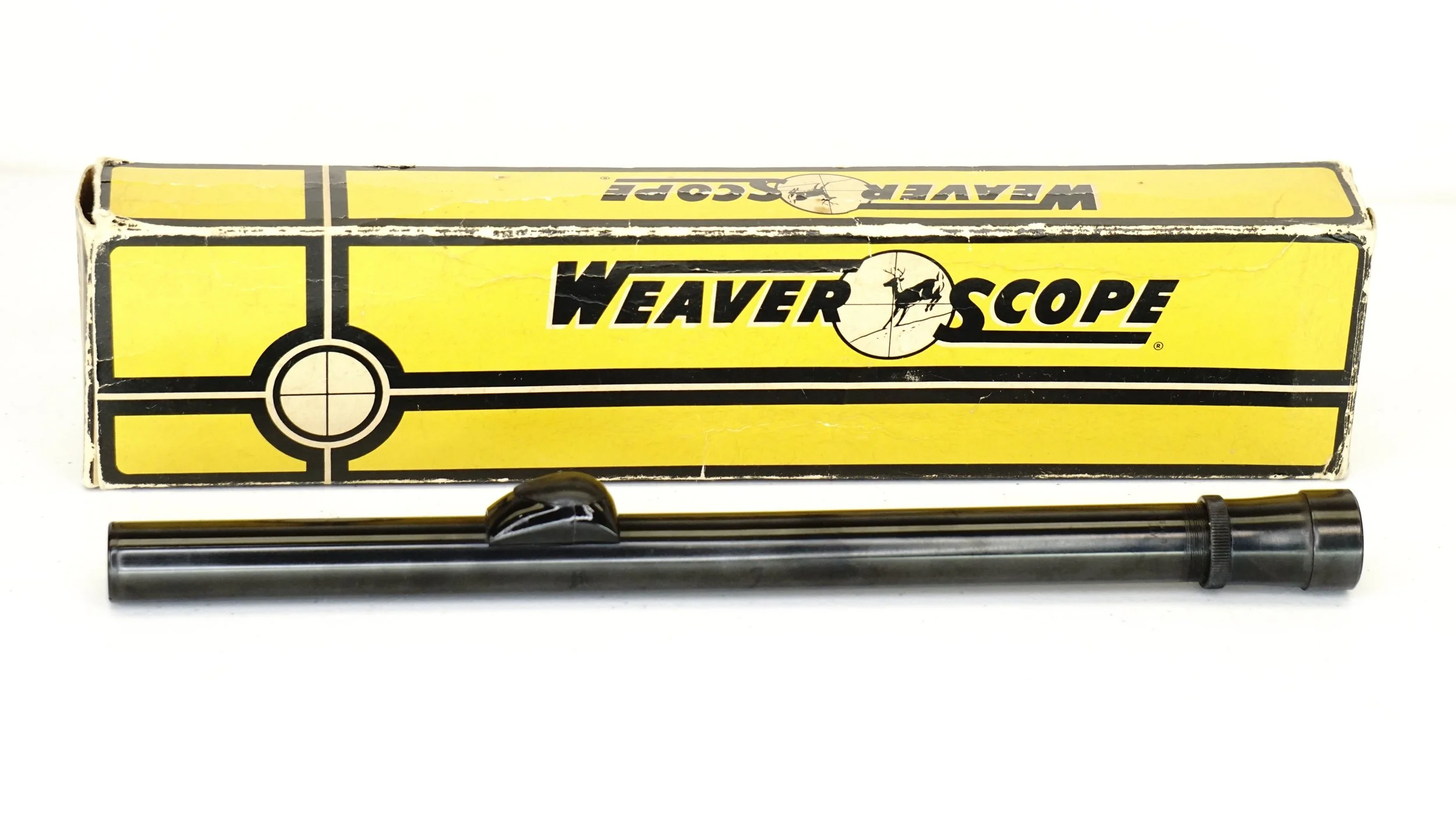 Weaver B4 with covered turret. 3/4". c.1961-64. New in Box, Crosshair - Refurbished.