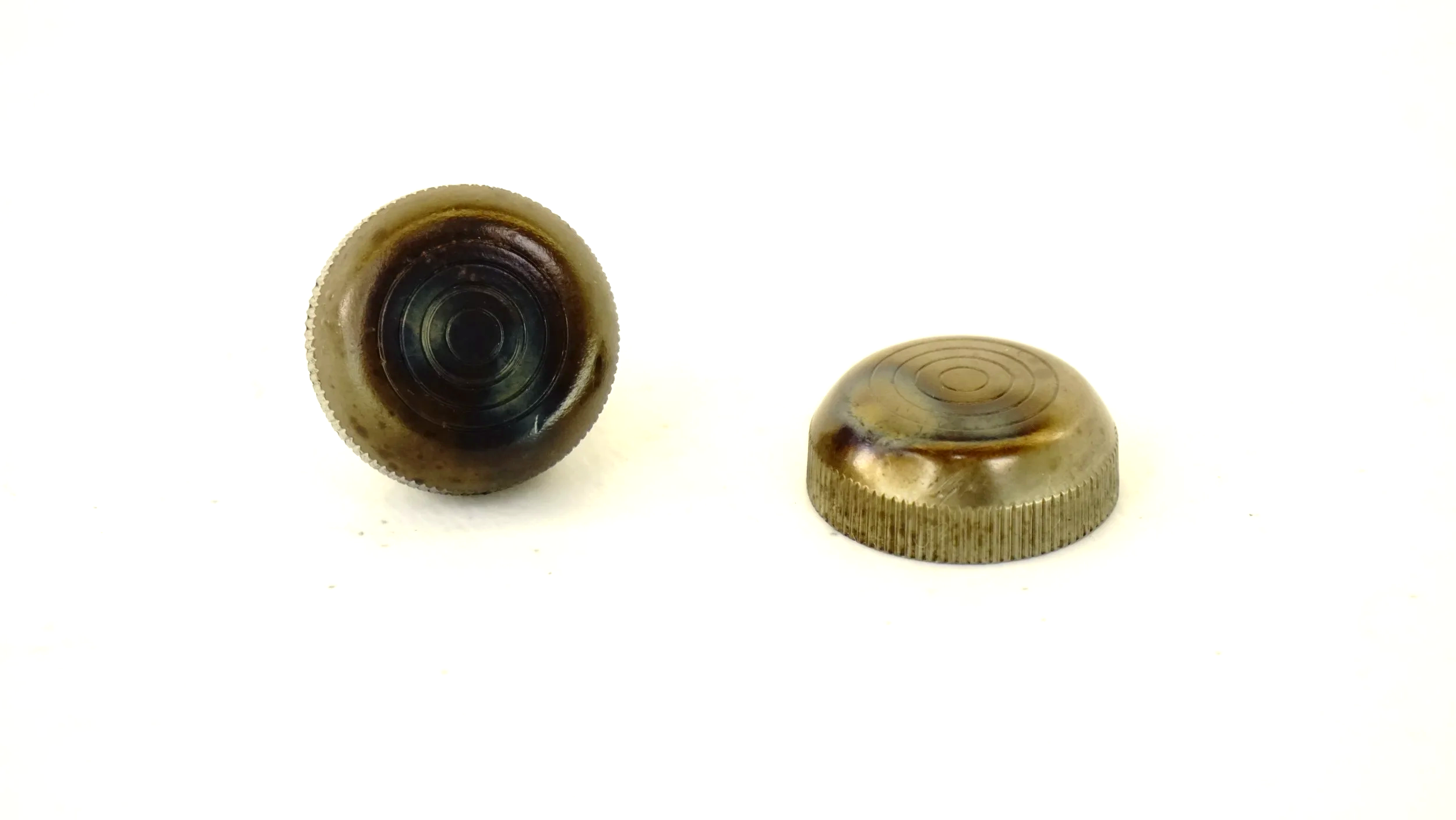 1 Pair Weaver K-Series Metal Turret Cap (Bullseye style). Color Case Hardened.