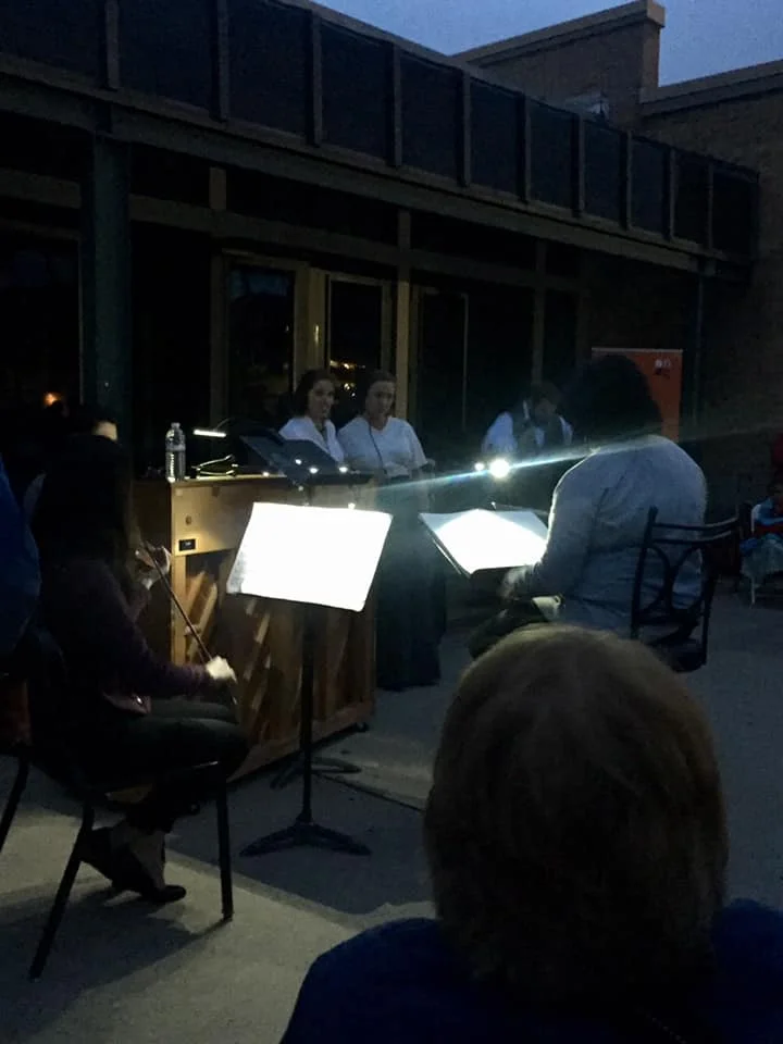 The performance finished just in time, before dark!