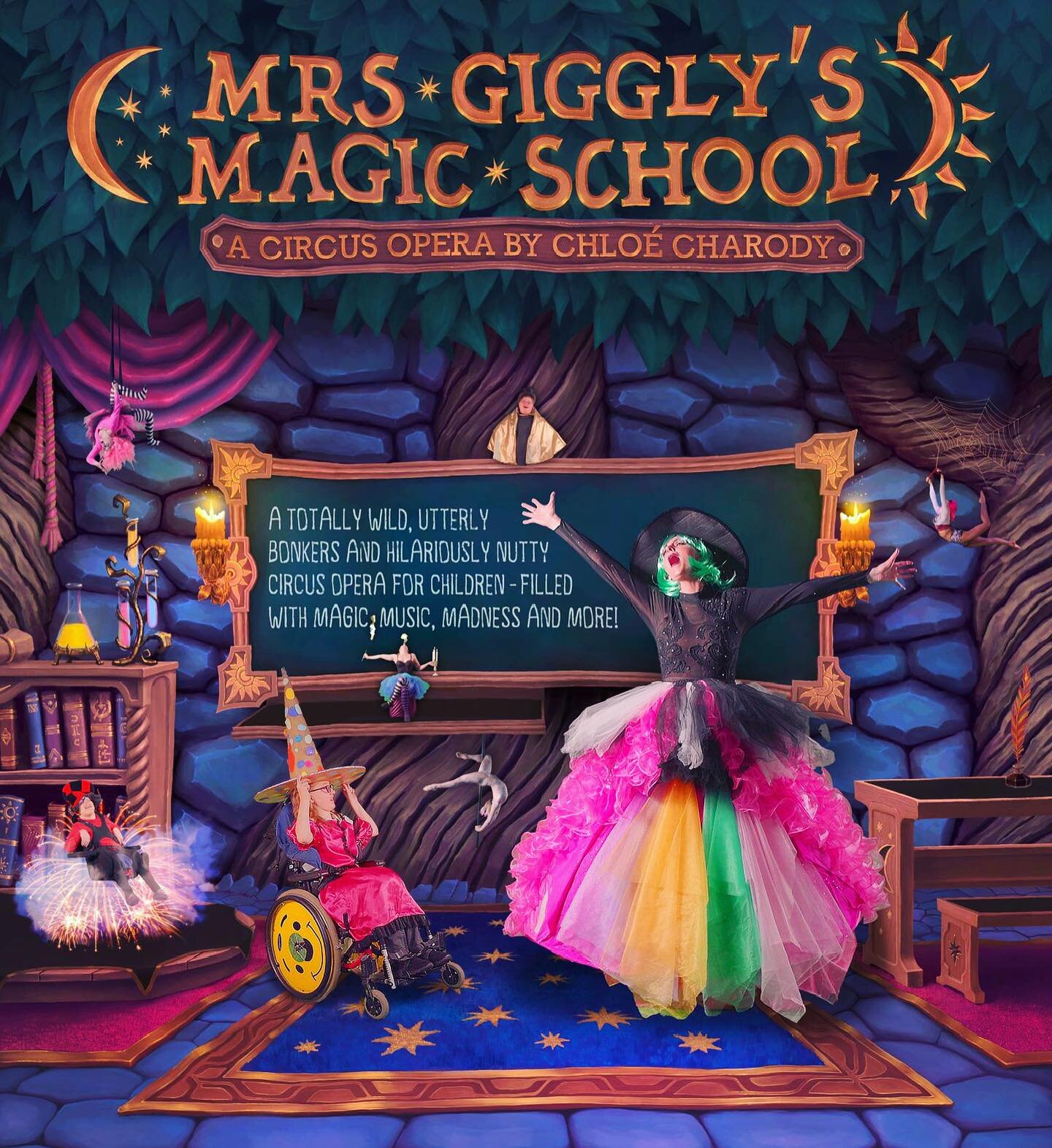 &lsquo;Mrs Giggly&rsquo;s Magic School&rsquo; will be coming to a city near you in 2024! #tourdates will be announced soon&hellip; 🔮✨
&hellip;
#artwork by @krioukov.creations 
&hellip;
#mrsgigglysmagicschool #chloecharody #chloecharodycreations #cir