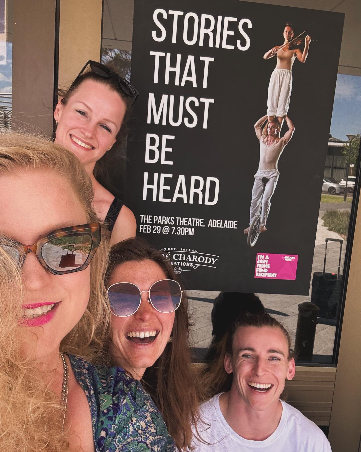 Let&rsquo;s go!! #storiesthatmustbeheard @ @theparkstheatre for @adlfringe 🎻💪