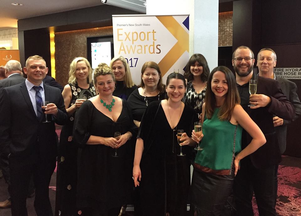 Representing Flying Bark Productions at the 2017 NSW Premiers Export Awards