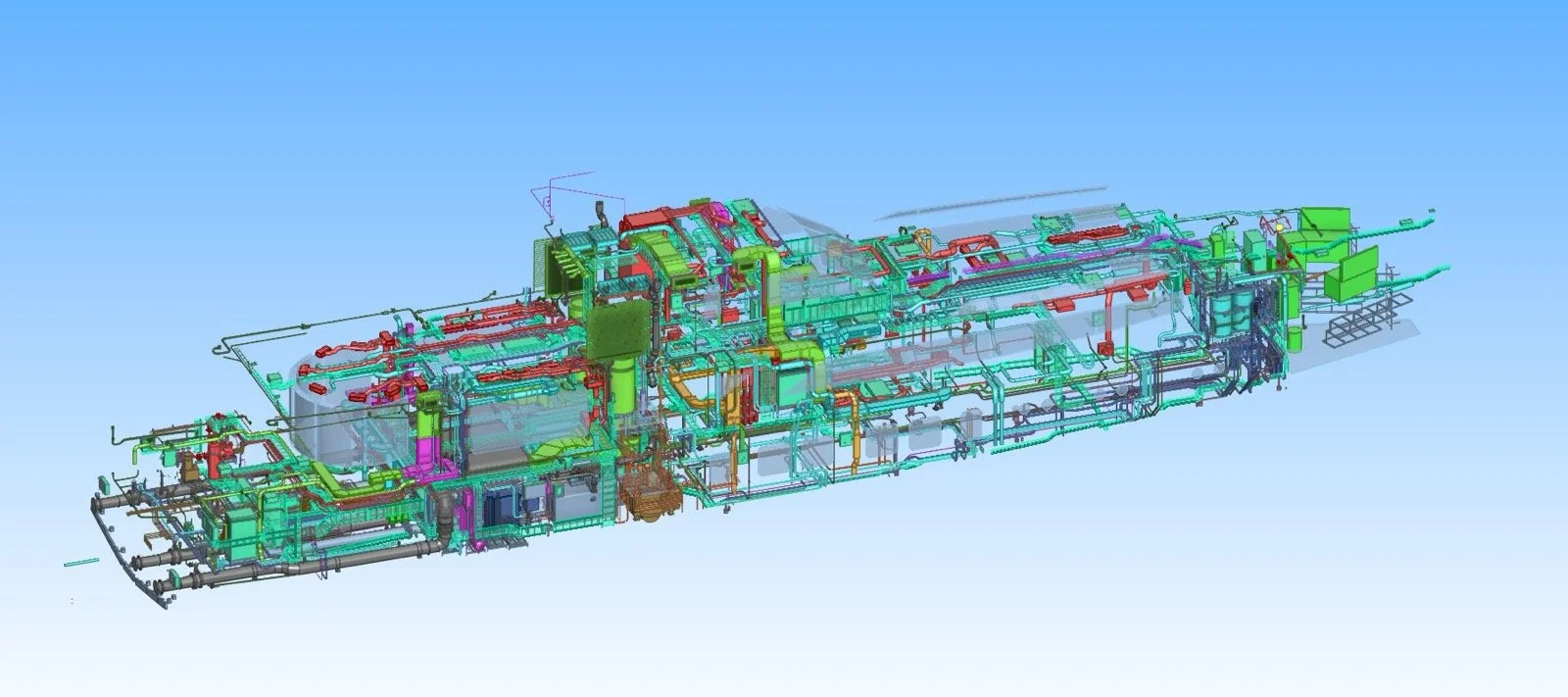 Superyacht internal piping