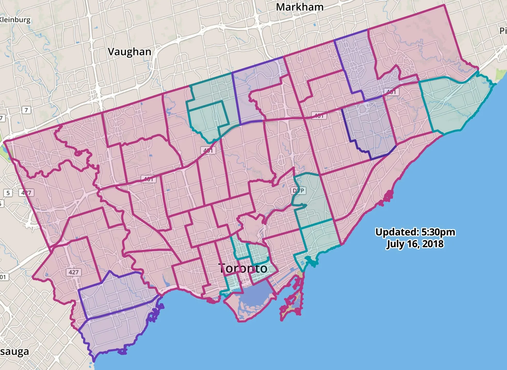 July 27 state of city council race (before Doug Ford changes)
