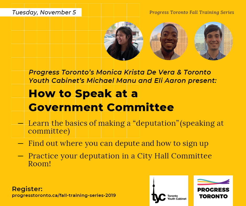 Fall Training Series: How to Speak at a Government Committee