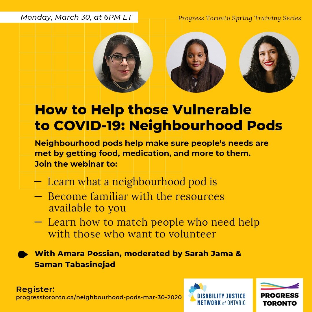 Online Training: How to Help those Vulnerable to COVID-19 - Neighbourhood Pods