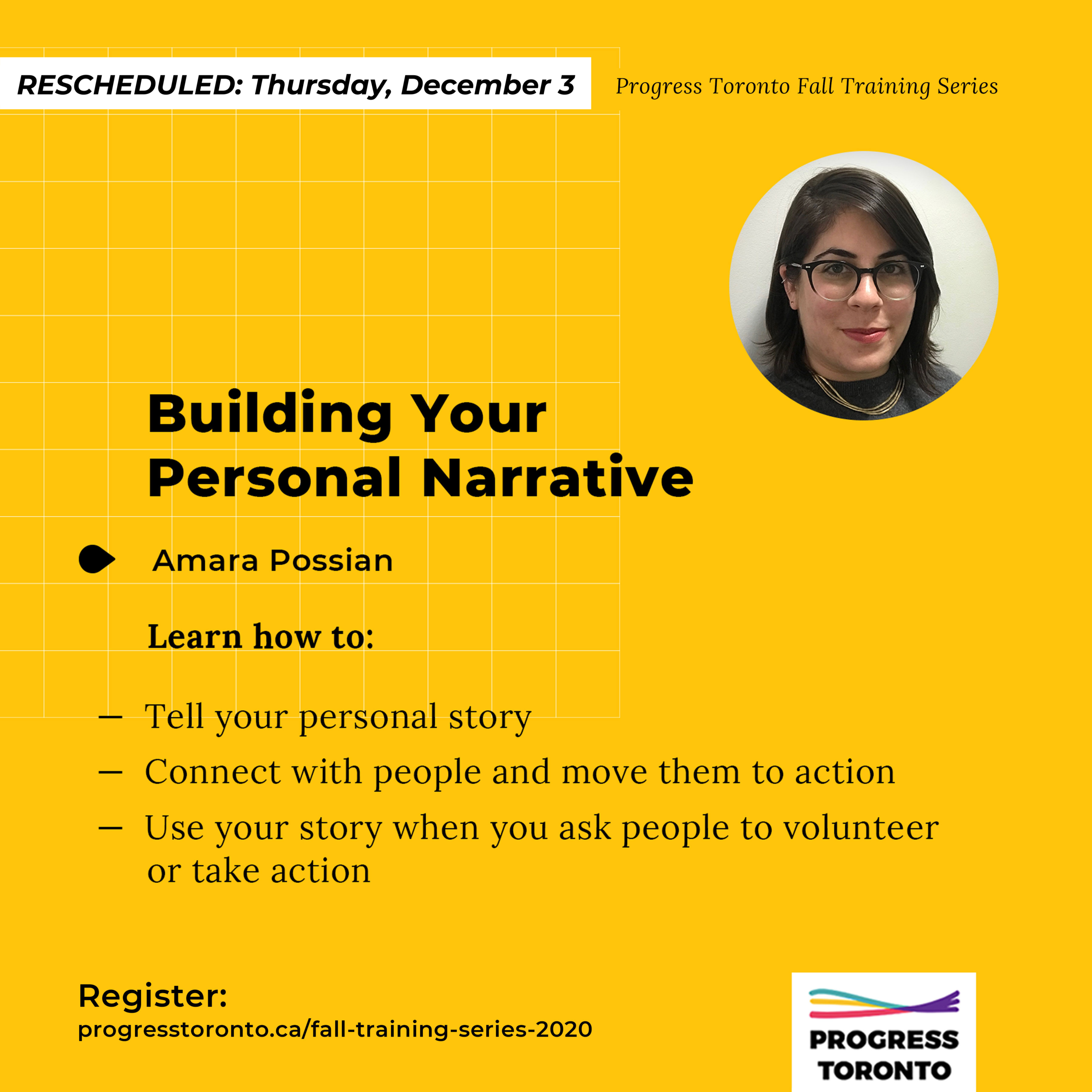 Training: Building Your Personal Narrative