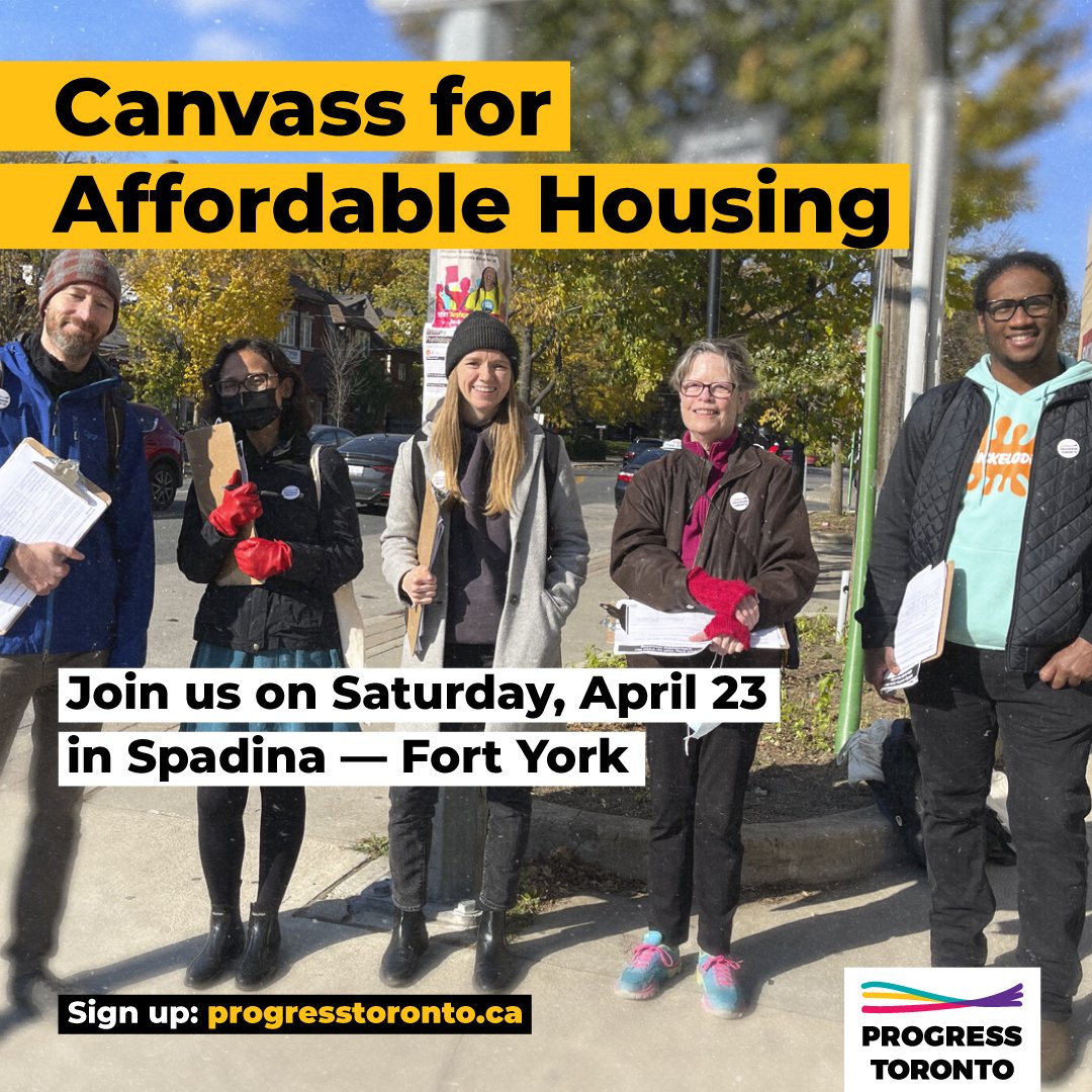 Canvass for Affordable Supportive Housing in Trinity Bellwoods