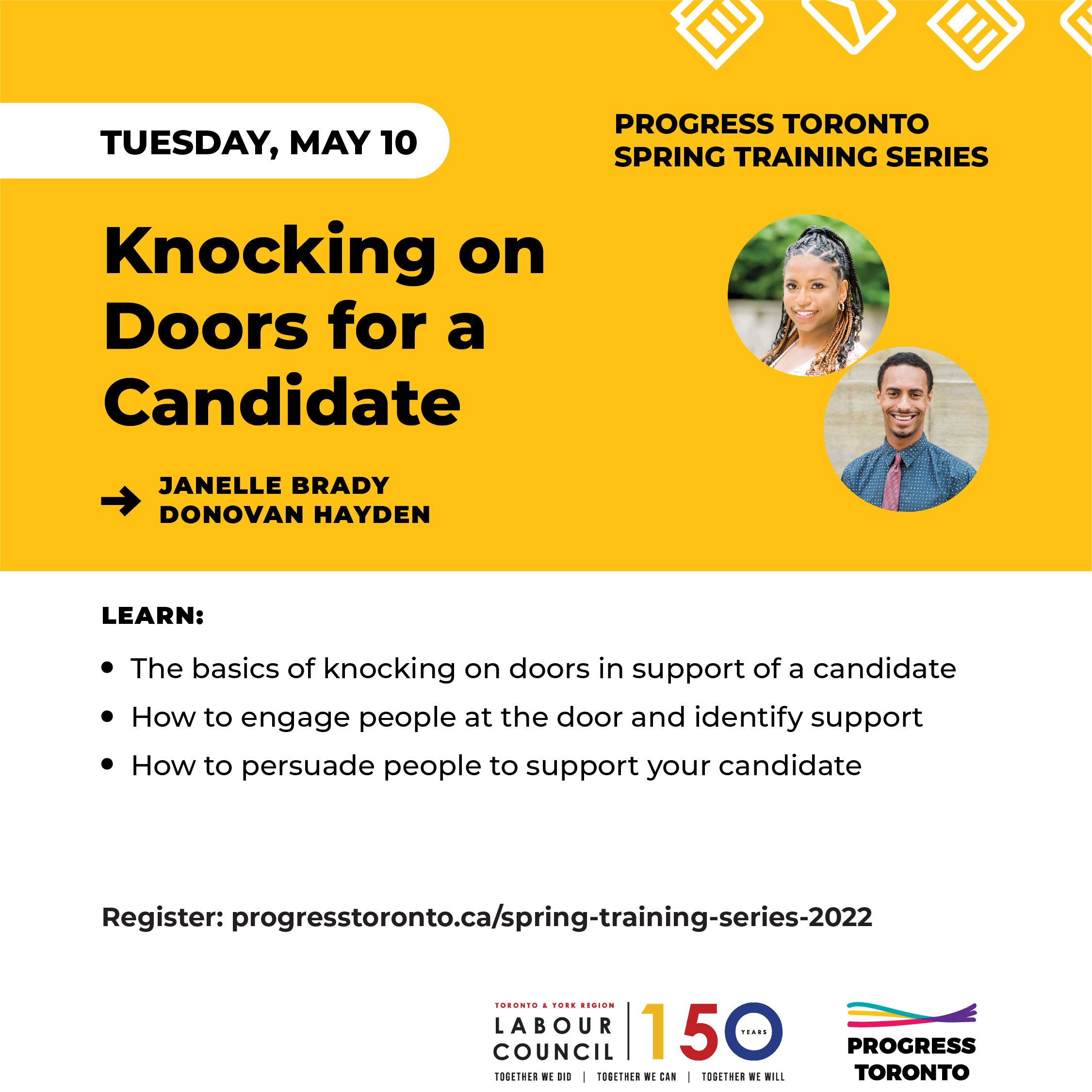 Spring Training Series: Knocking on Doors for a Candidate