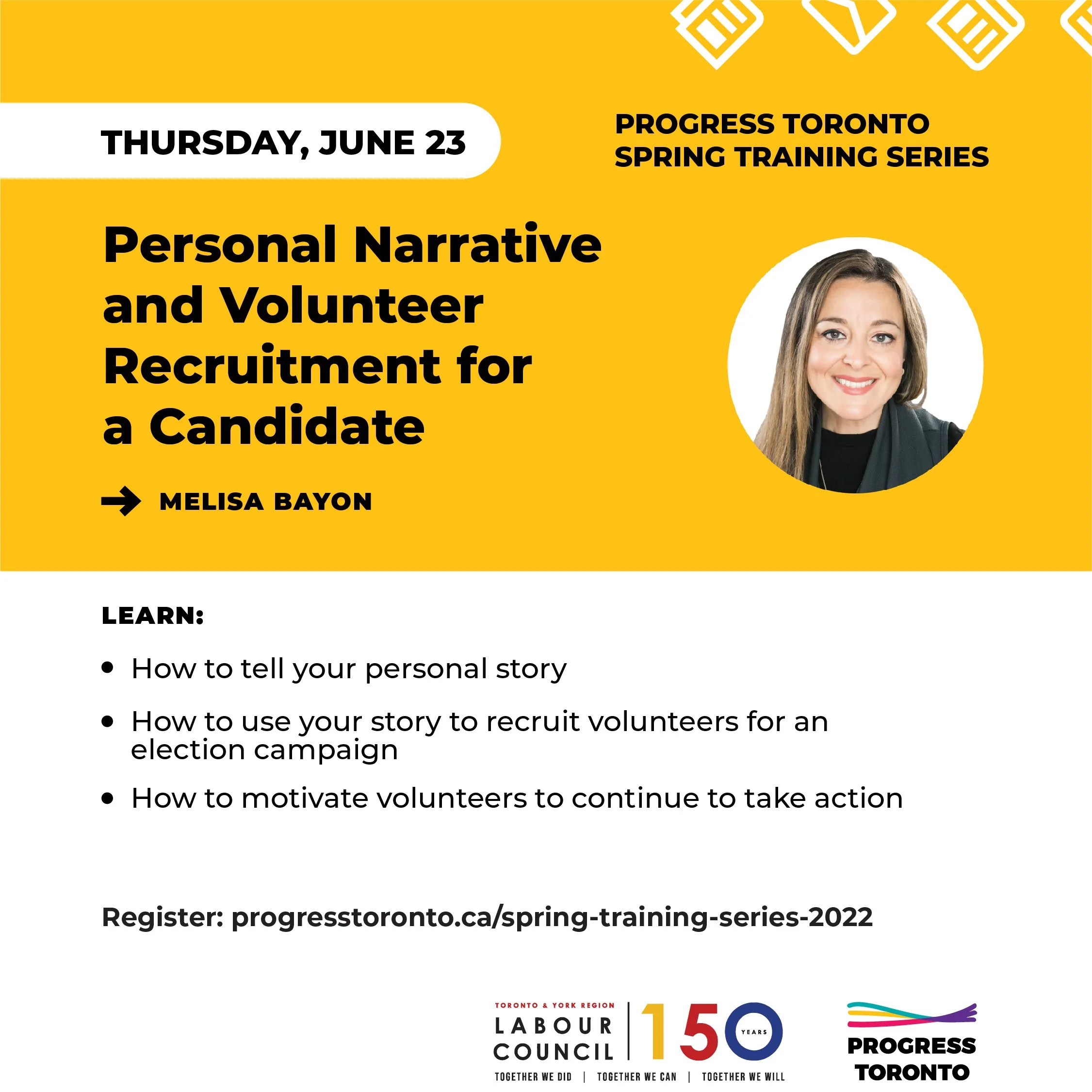 Spring Training Series: Personal Narrative &amp; Volunteer Recruitment for a Candidate