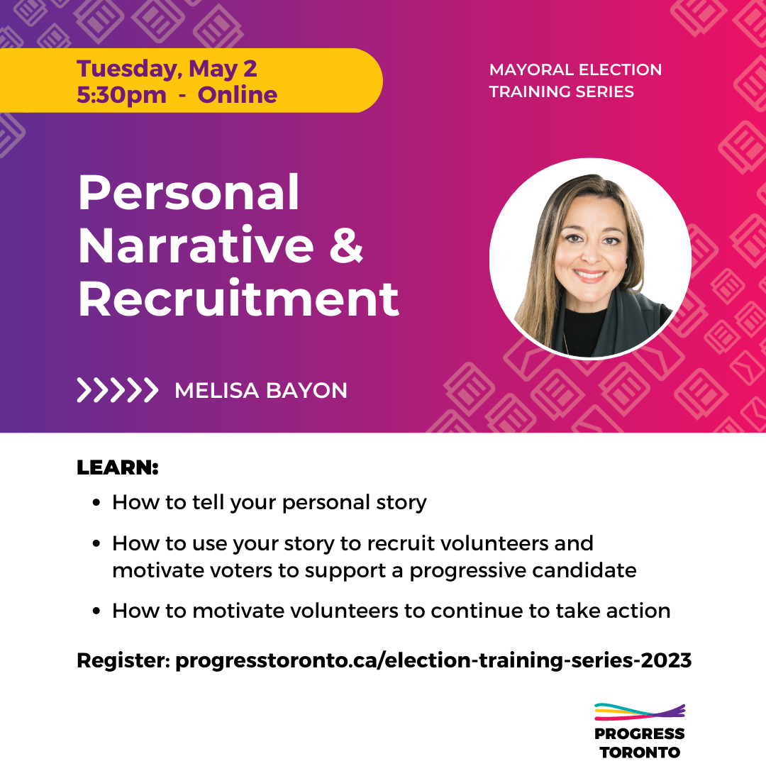 Training: Personal Narrative and Recruitment for an Election