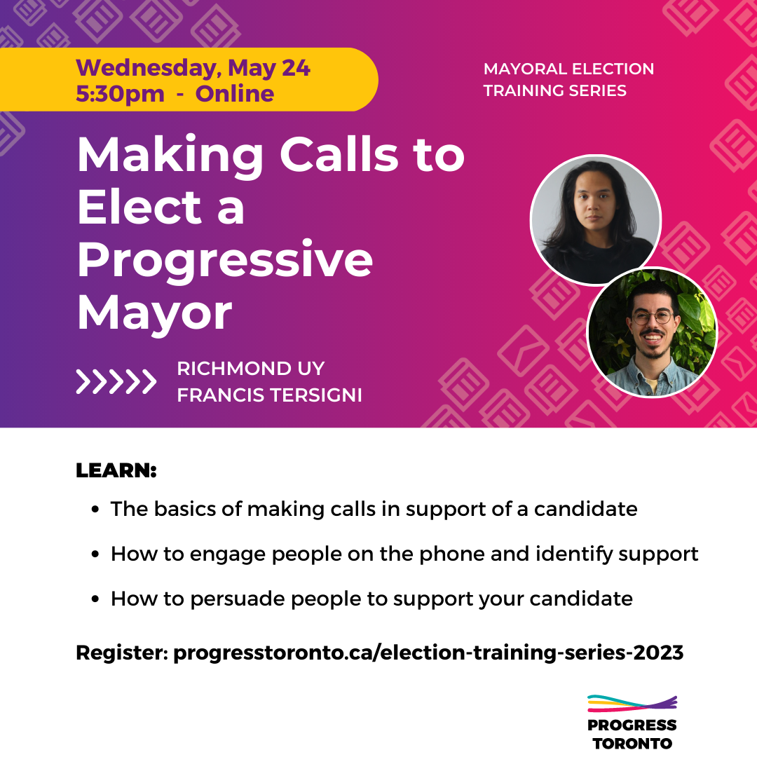 Training: Making Calls to Elect a Progressive Mayor