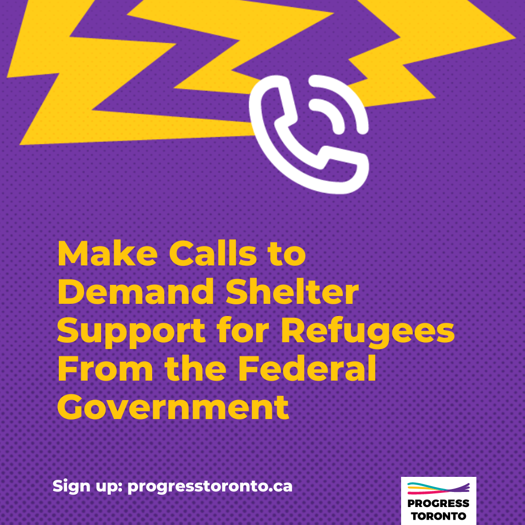 Make calls to support sheltering refugees and asylum seekers