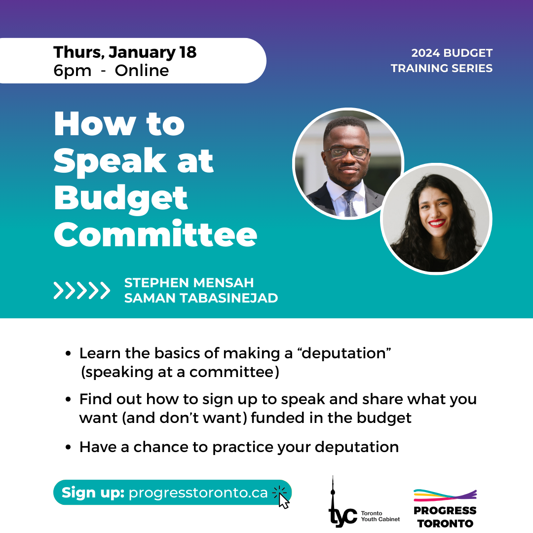 Training: How to Speak at Budget Committee