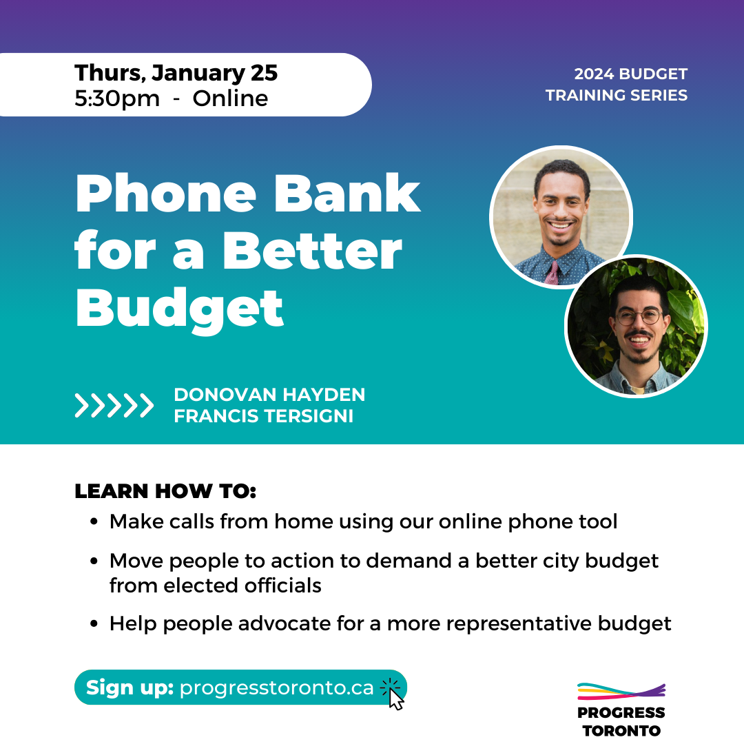 Training: Phone Bank for a Better Budget