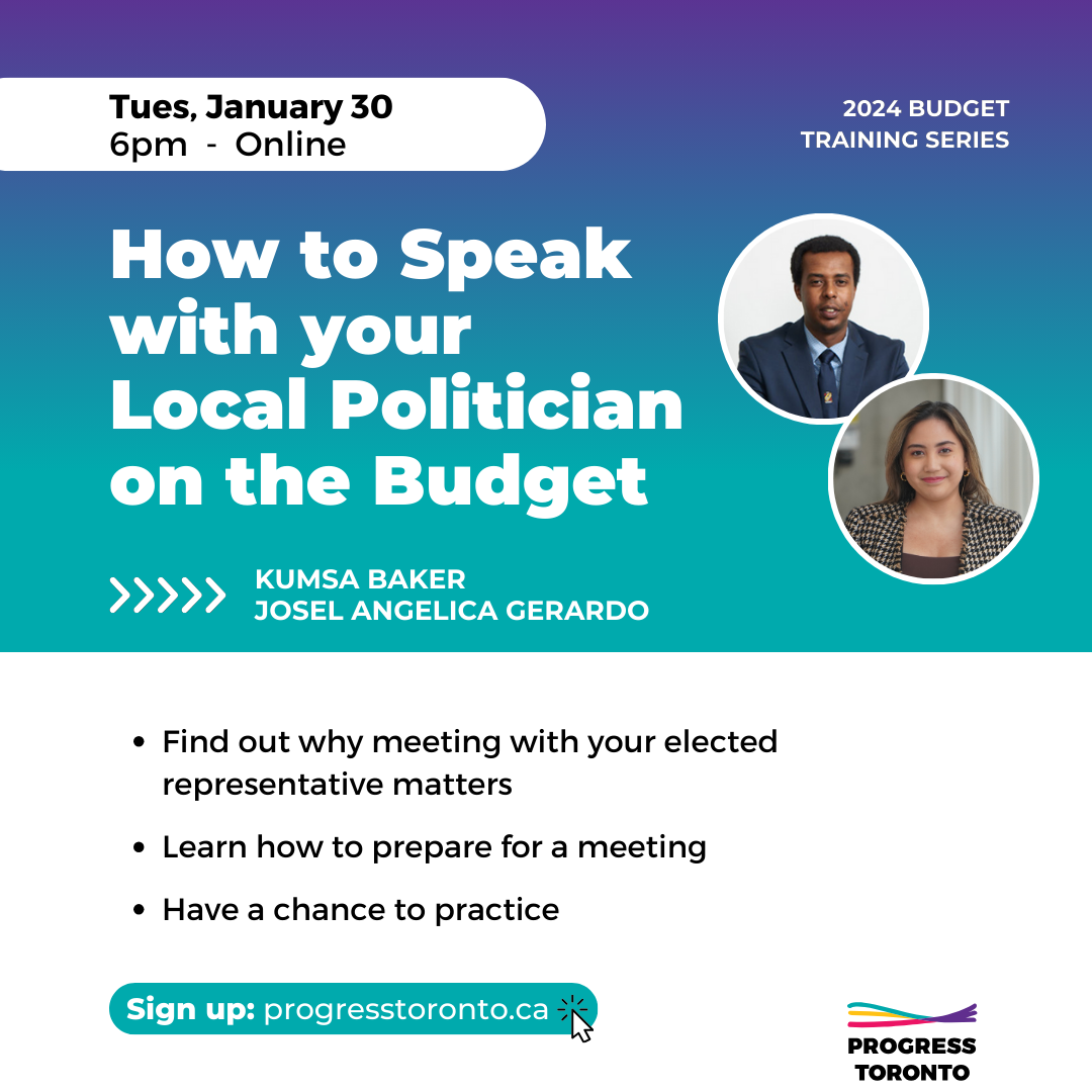 Training: How to Speak with your Local Politician on the Budget