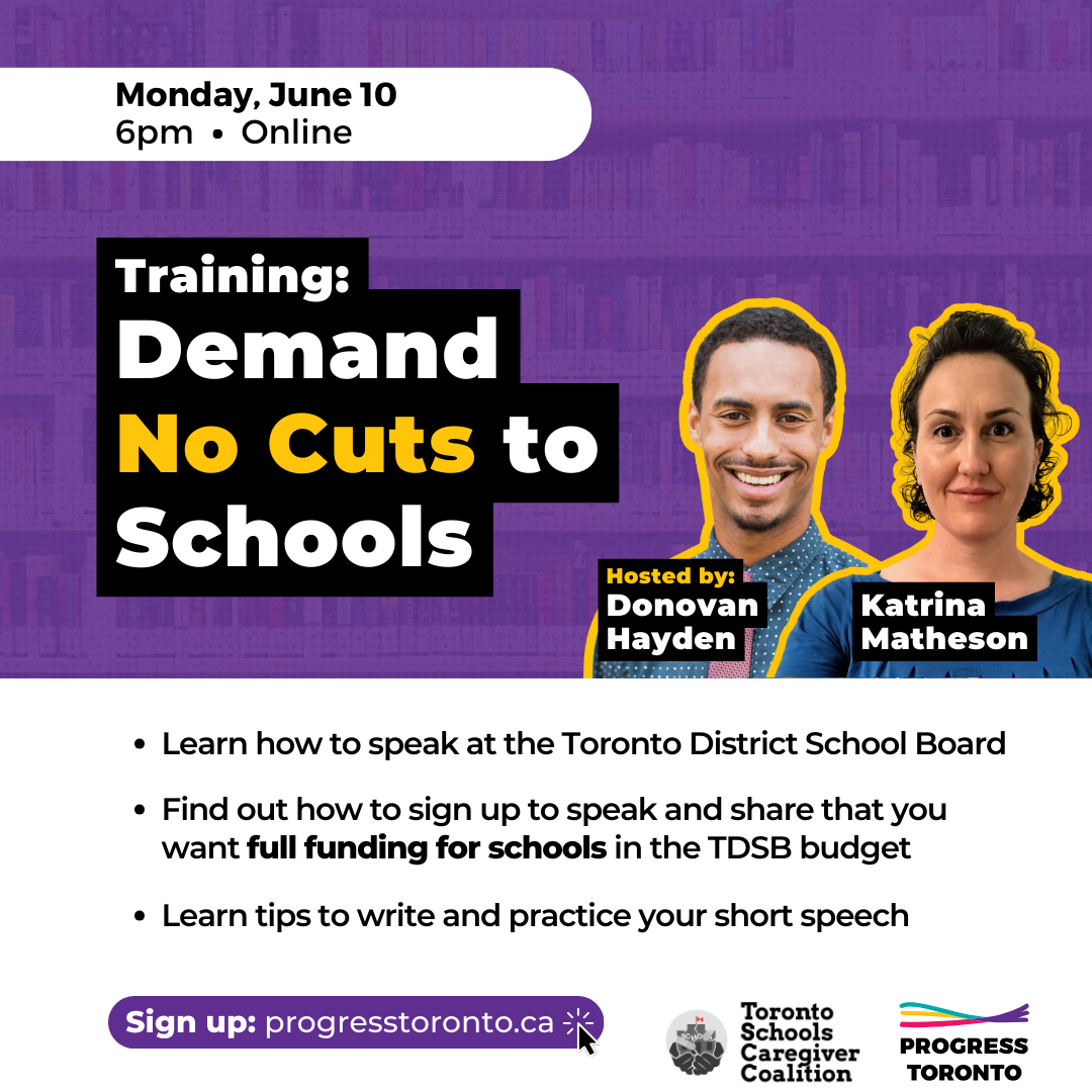 Training: Have Your Say on the TDSB Budget