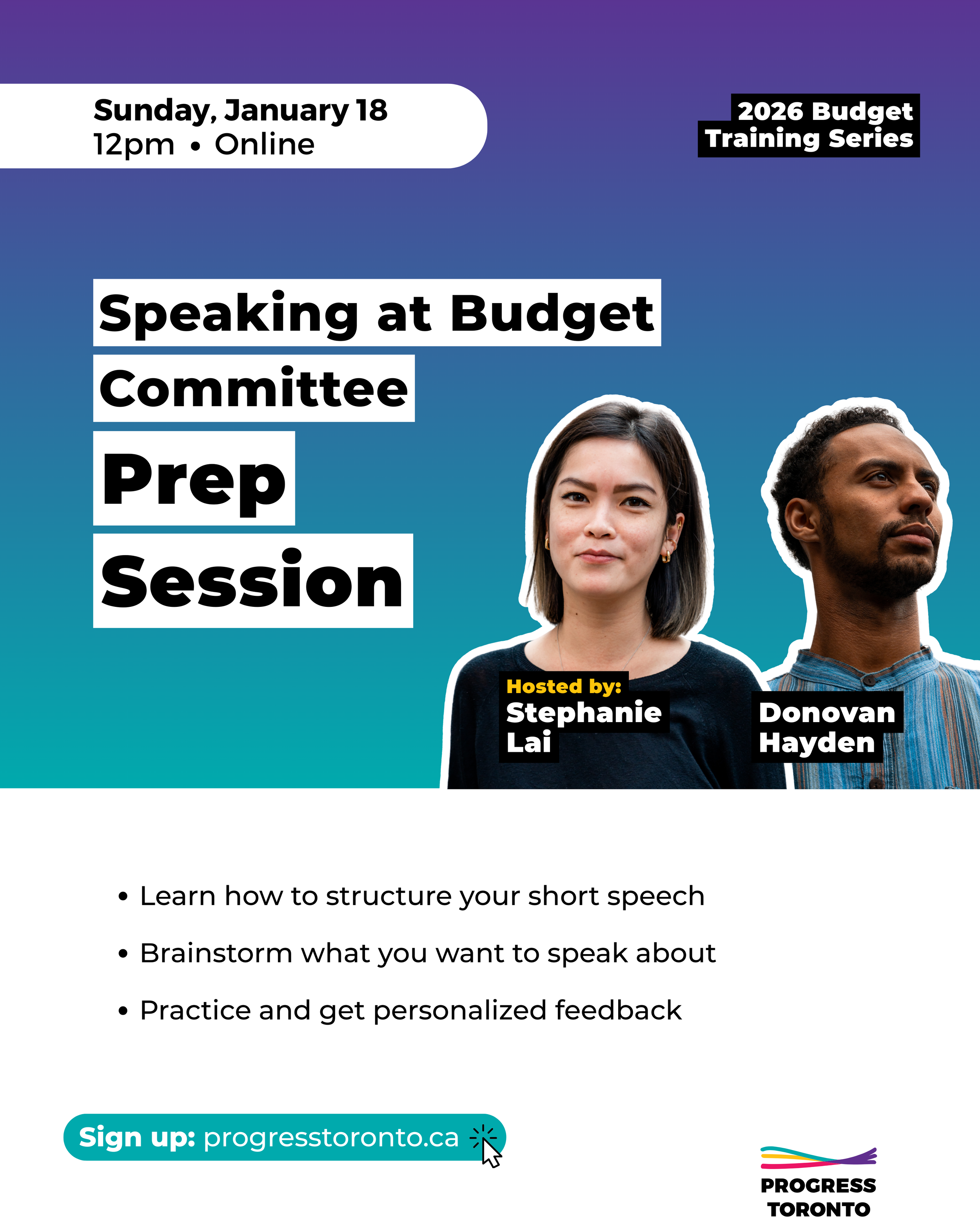Training: Speaking at Budget Committee Prep Session