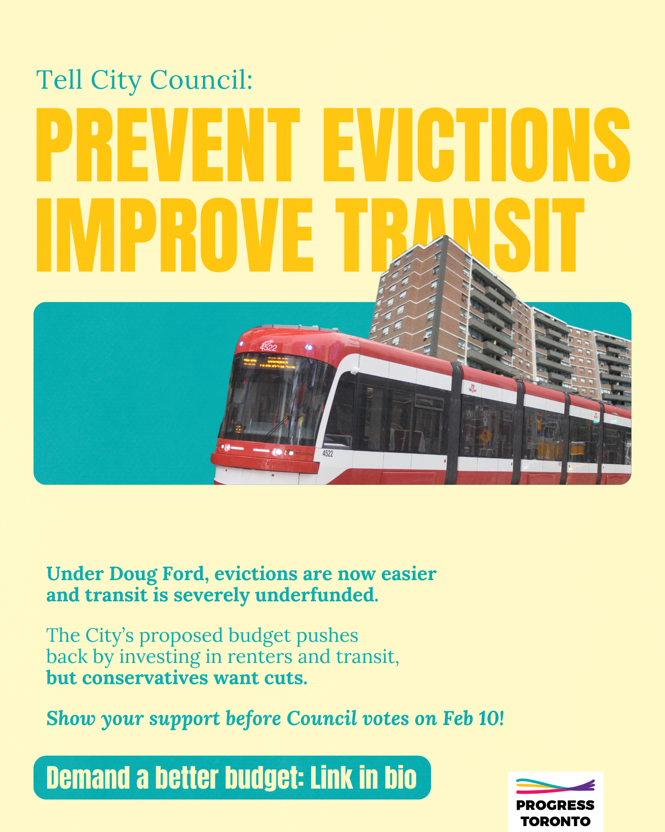 Tell Council: Prevent Evictions, Improve Transit