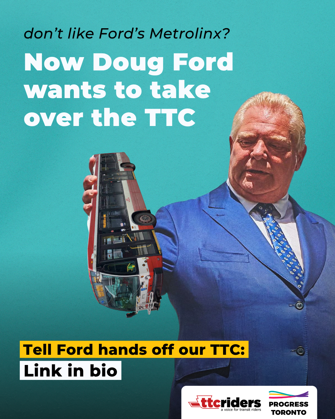 Stop Doug Ford’s TTC Takeover