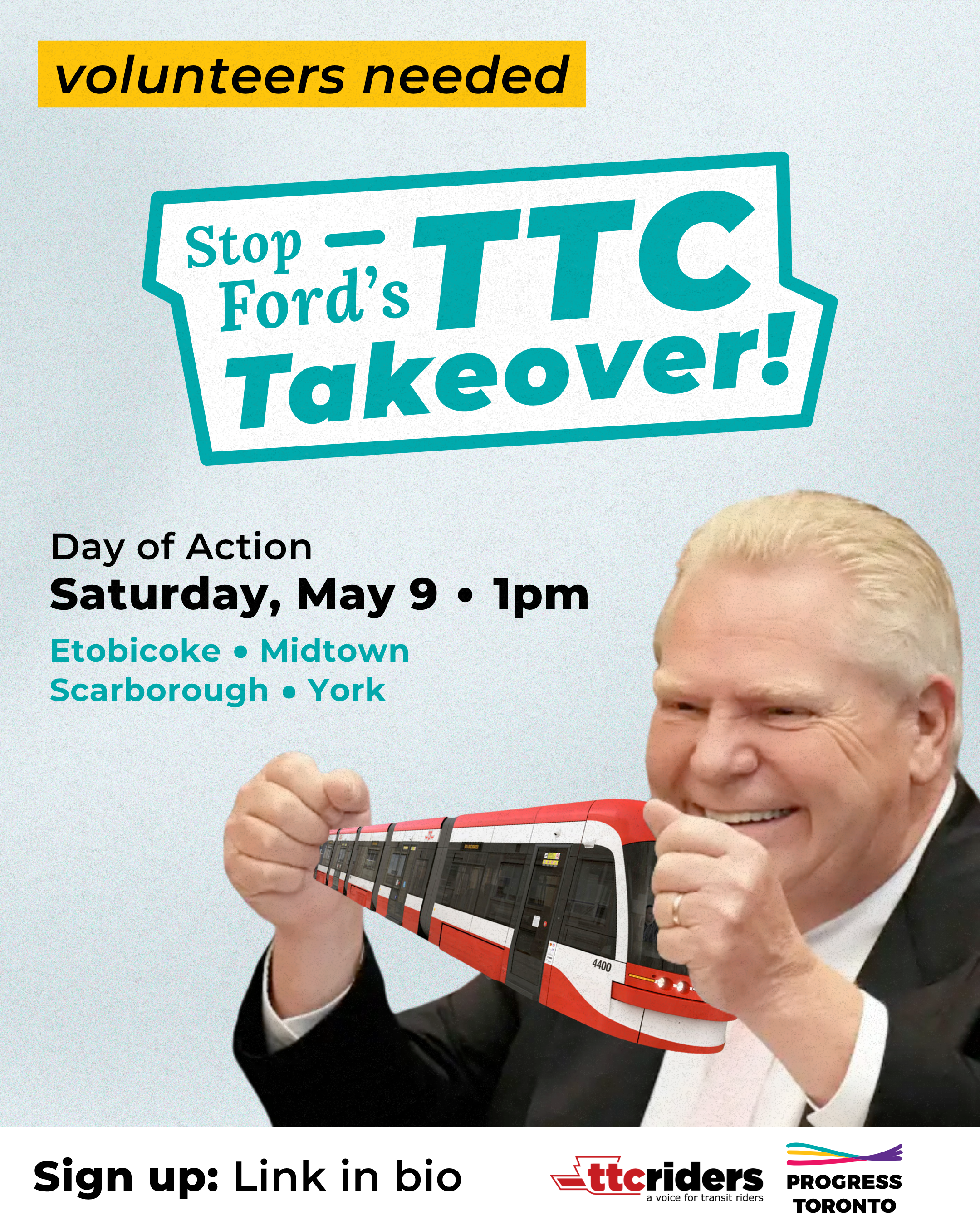 Day of Action: Stop Doug Ford’s TTC Takeover
